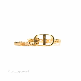 Christian Dior Crystal Petit CD Star Charm Rings Pink Gold