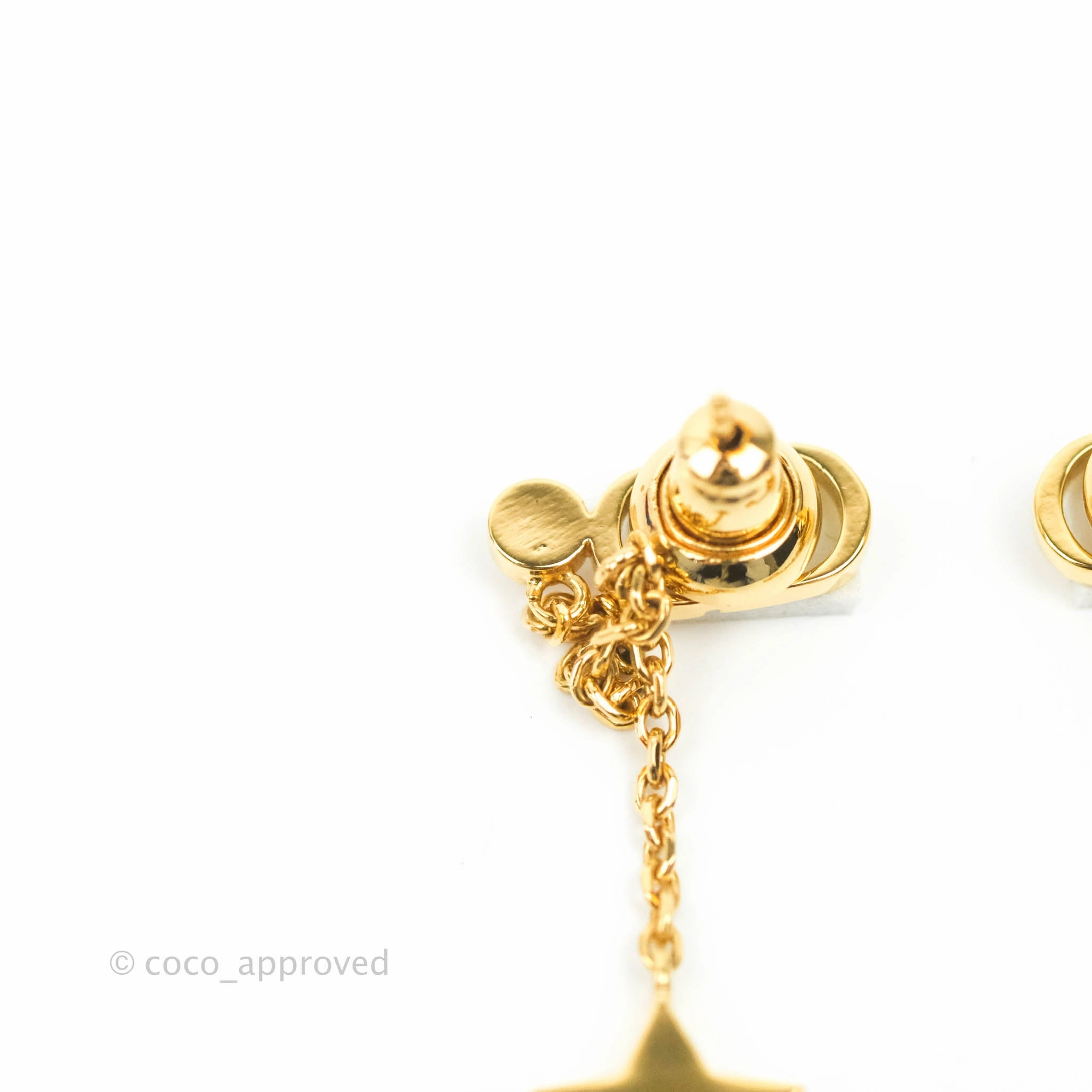 Christian Dior Crystal Star CD Long Drop Earrings