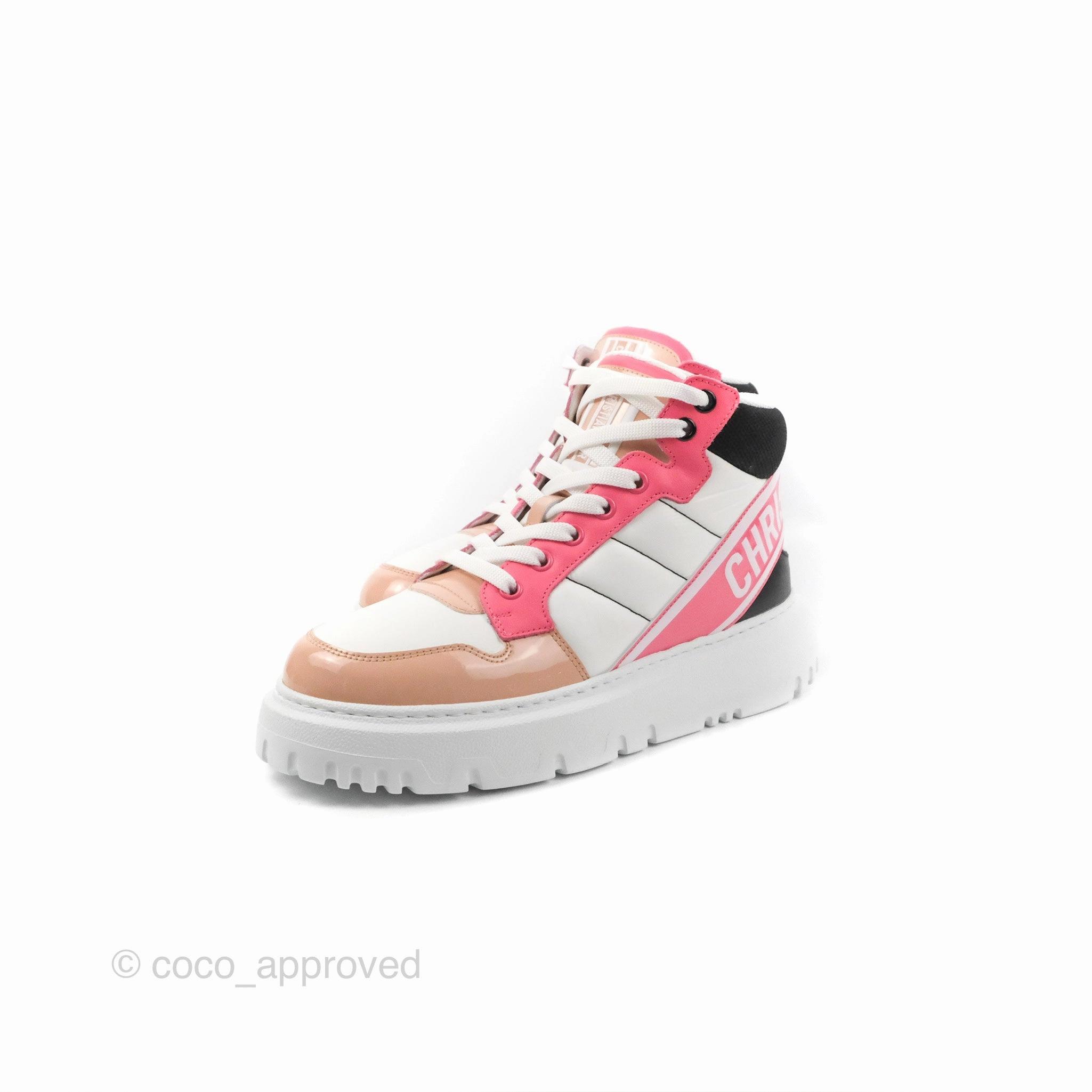 Christian Dior D-player Pink Calfskin Sneaker Size 36.5