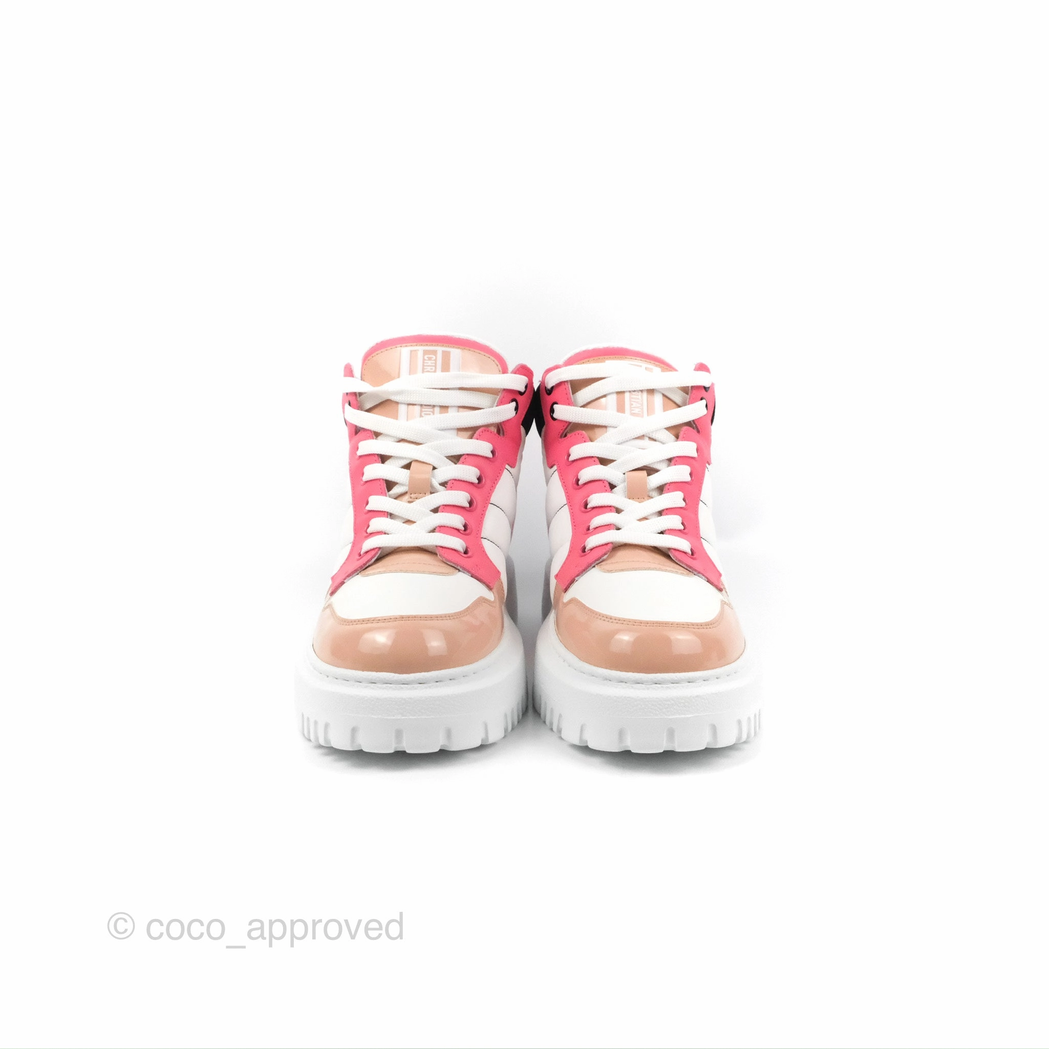 Christian Dior D-player Pink Calfskin Sneaker Size 36.5