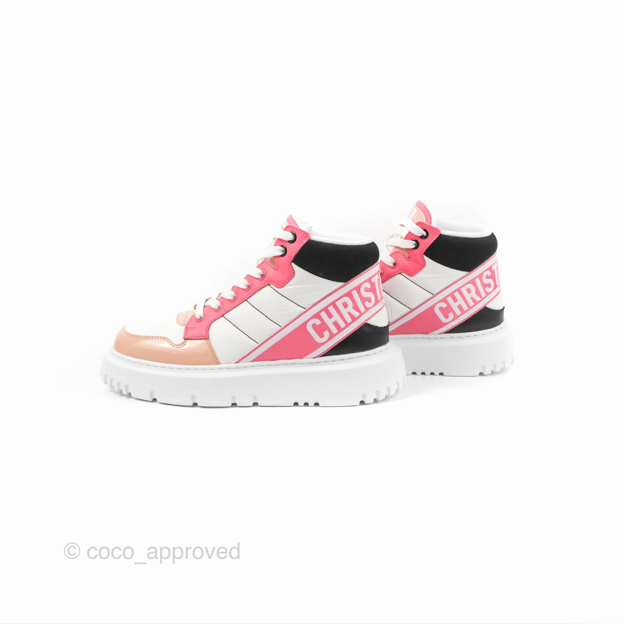Christian Dior D-player Pink Calfskin Sneaker Size 36.5