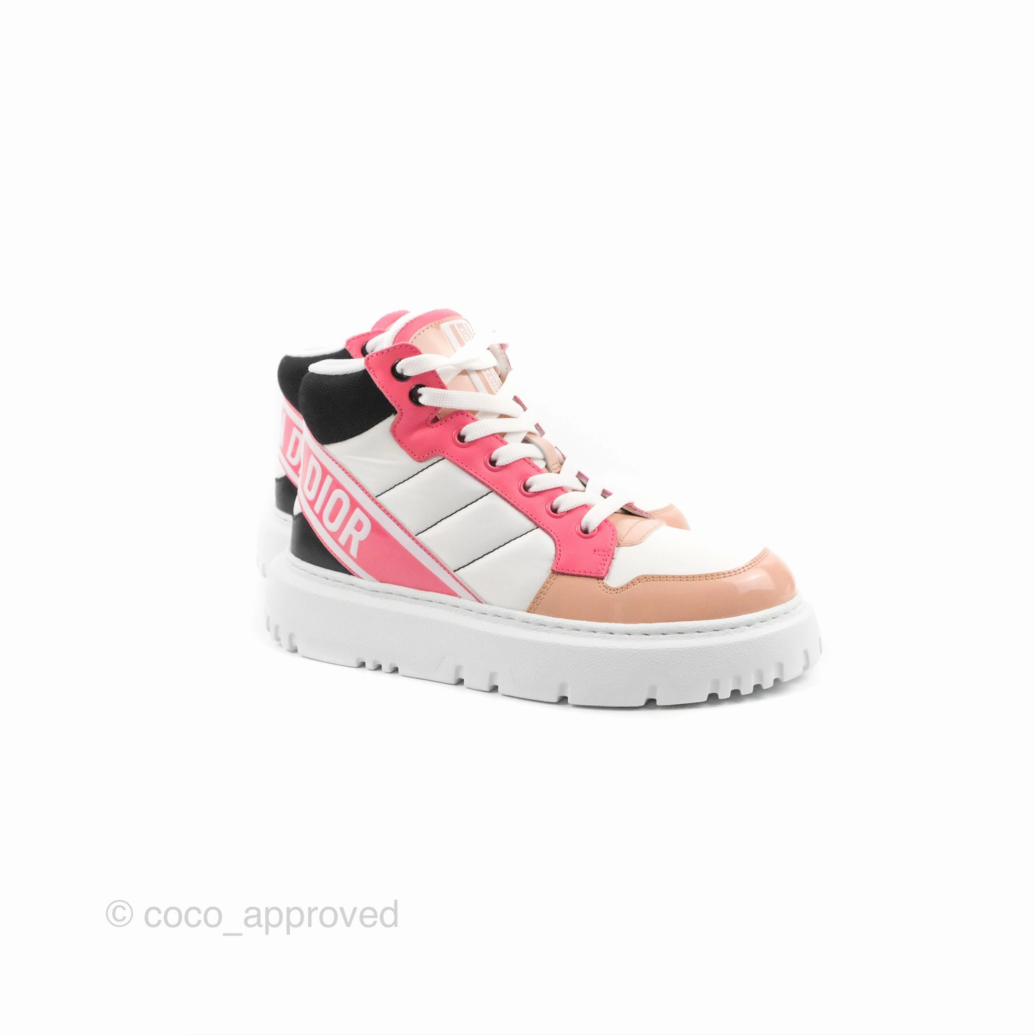 Christian Dior D-player Pink Calfskin Sneaker Size 36.5