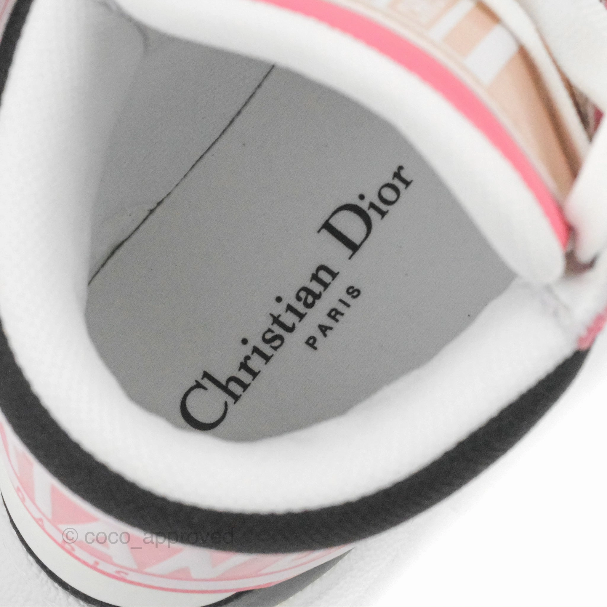 Christian Dior D-player Pink Calfskin Sneaker Size 36.5