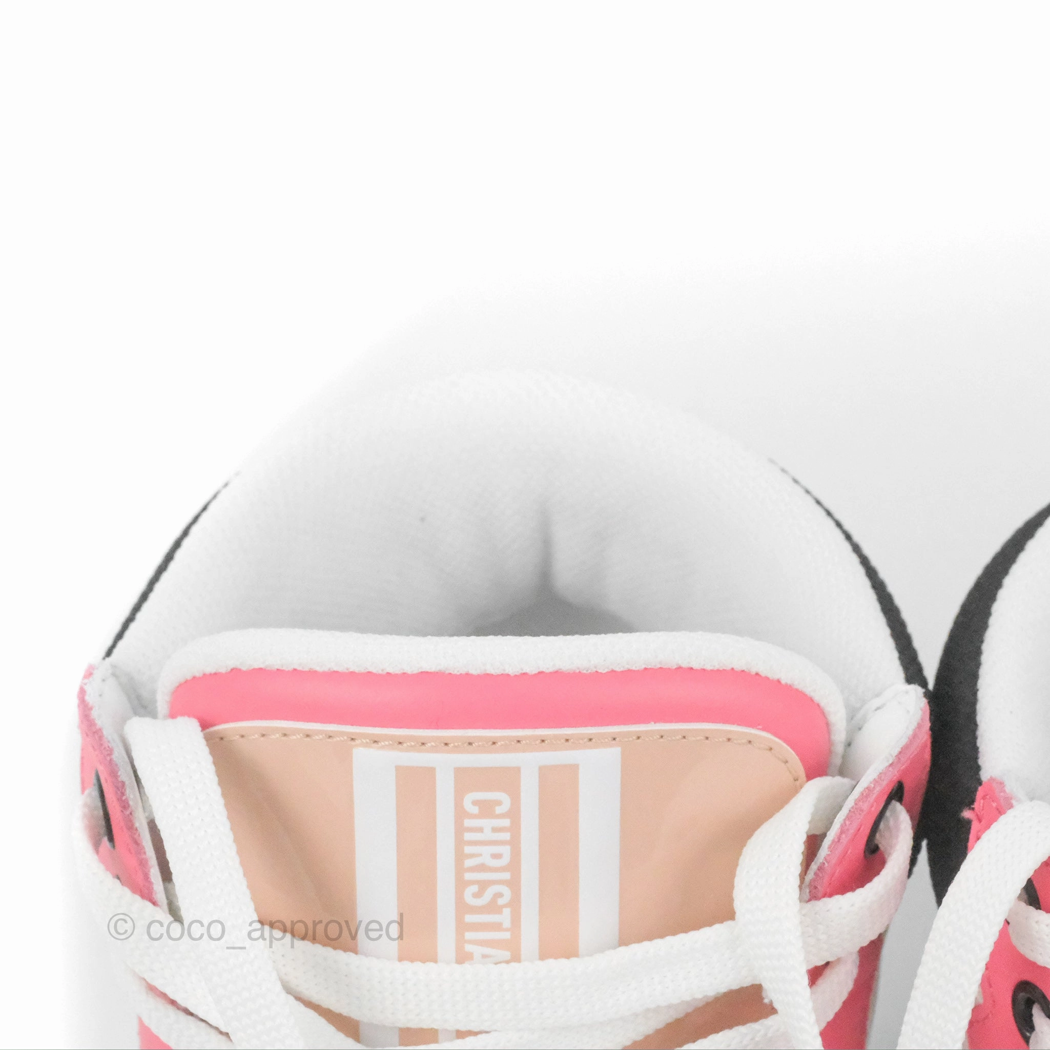 Christian Dior D-player Pink Calfskin Sneaker Size 36.5
