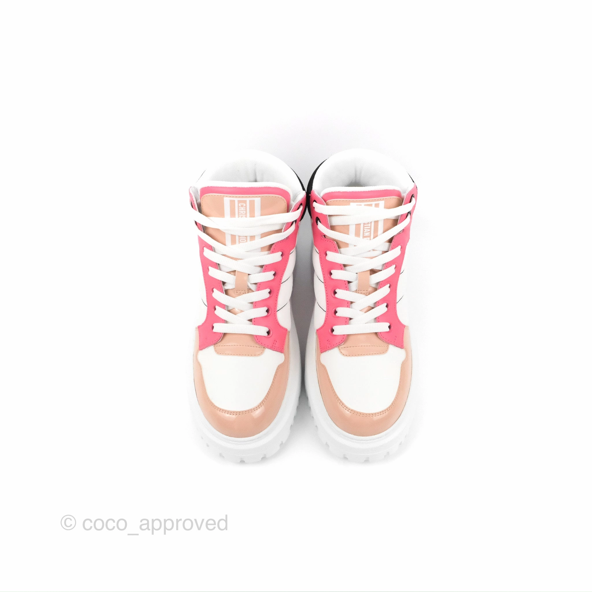 Christian Dior D-player Pink Calfskin Sneaker Size 36.5