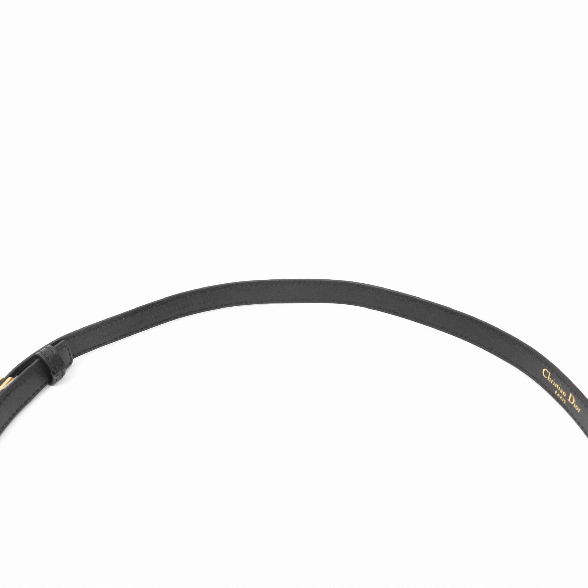 Christian Dior Dior-ID Belt Black Smooth Calfskin Size 80