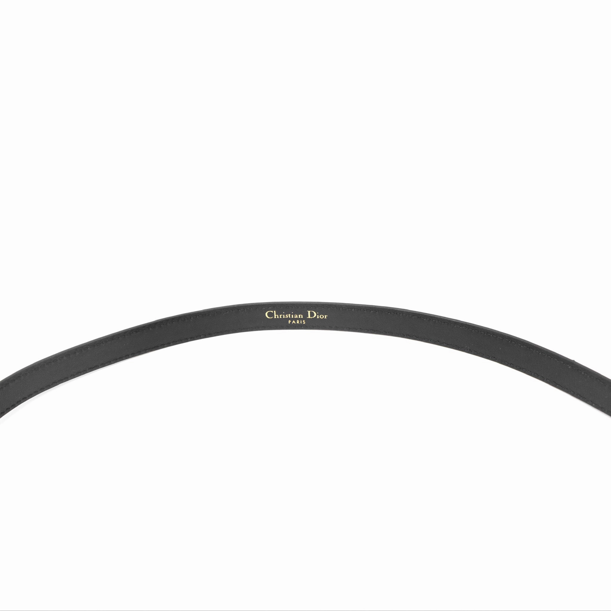 Christian Dior Dior-ID Belt Black Smooth Calfskin Size 80
