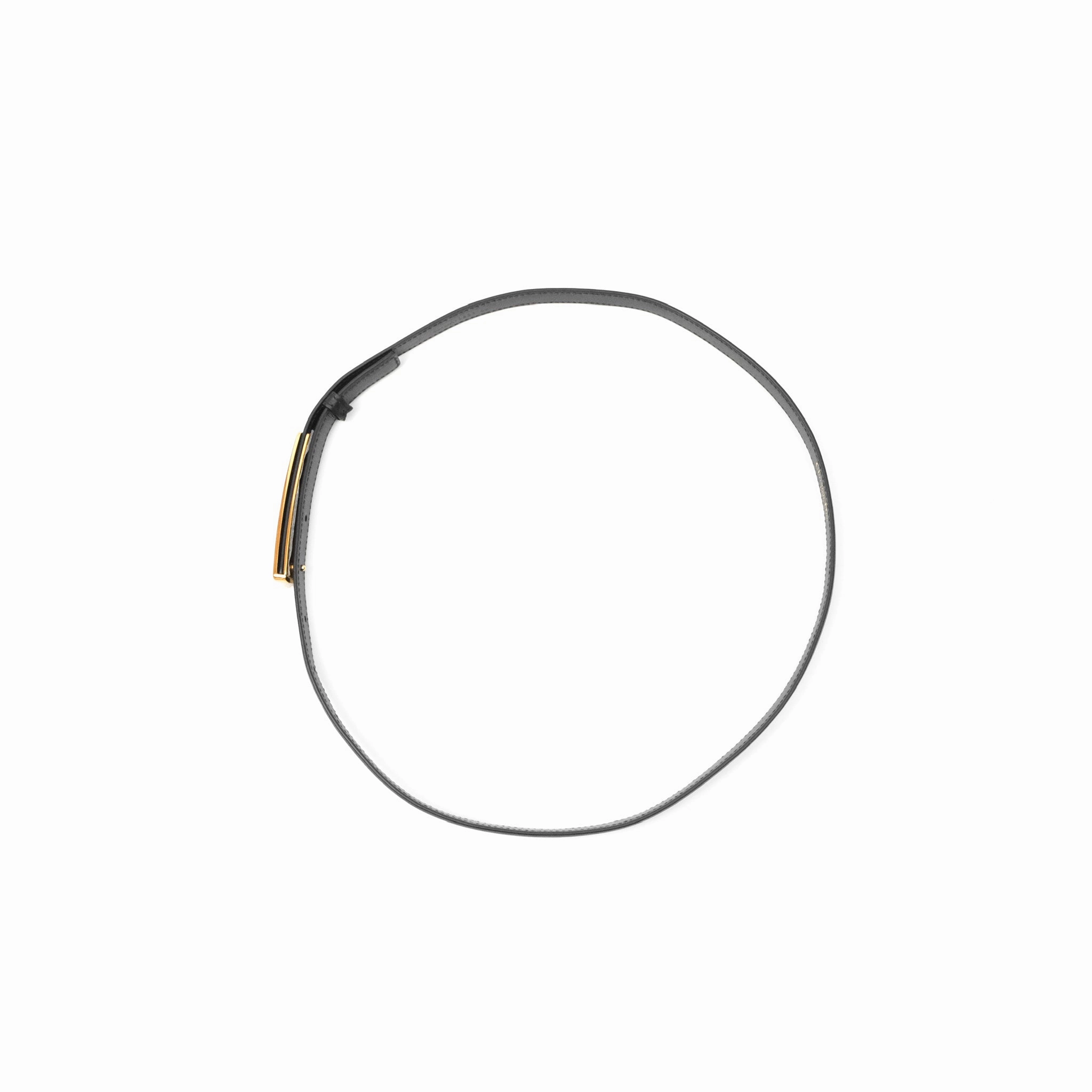 Christian Dior Dior-ID Belt Black Smooth Calfskin Size 80