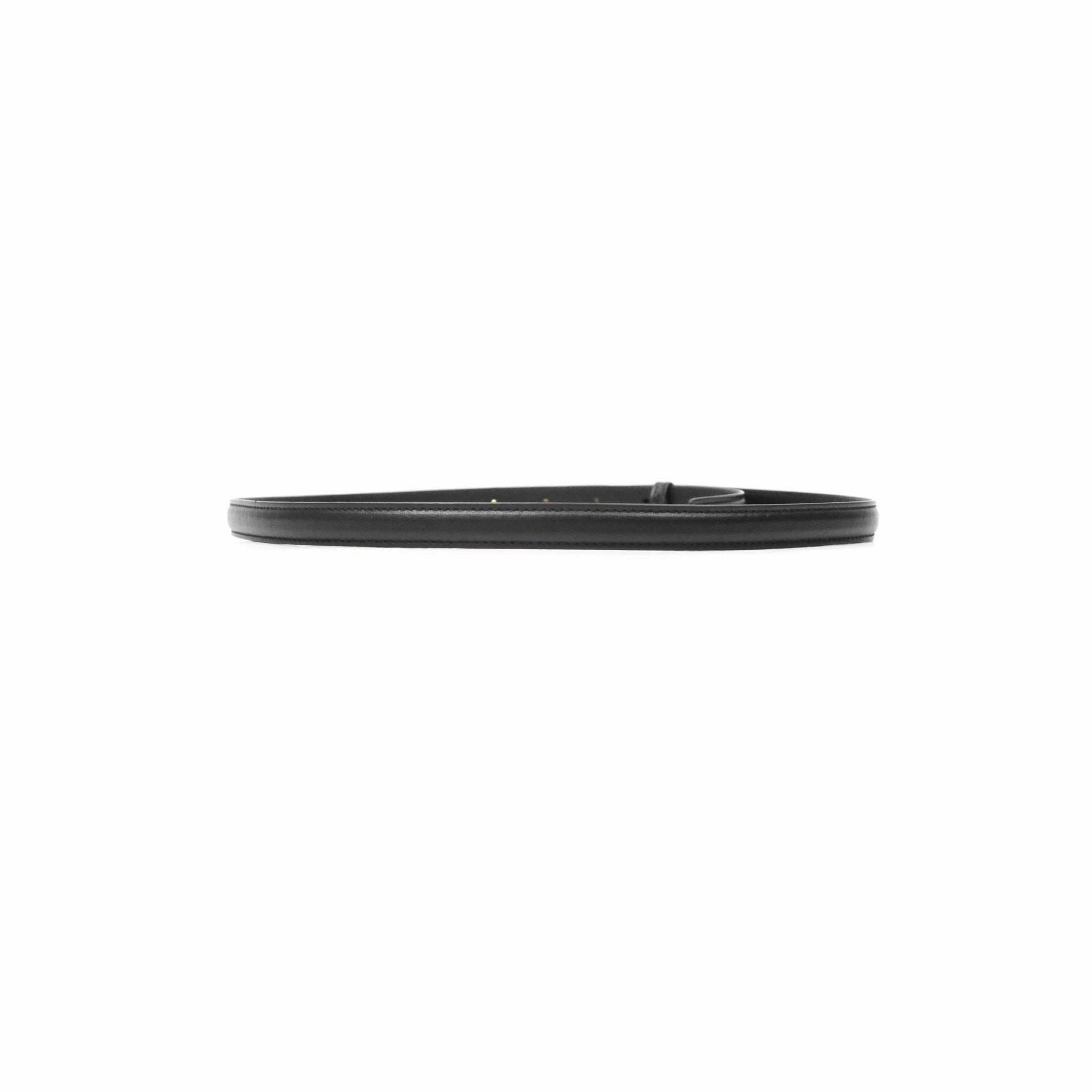 Christian Dior Dior-ID Belt Black Smooth Calfskin Size 80