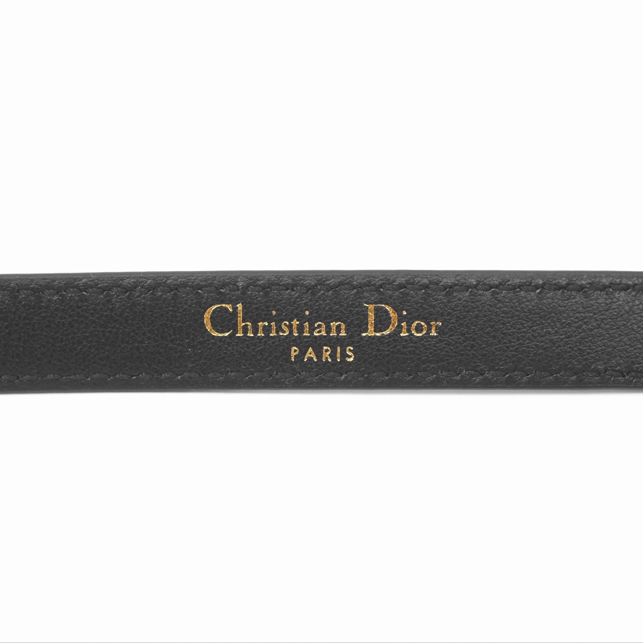 Christian Dior Dior-ID Belt Black Smooth Calfskin Size 80