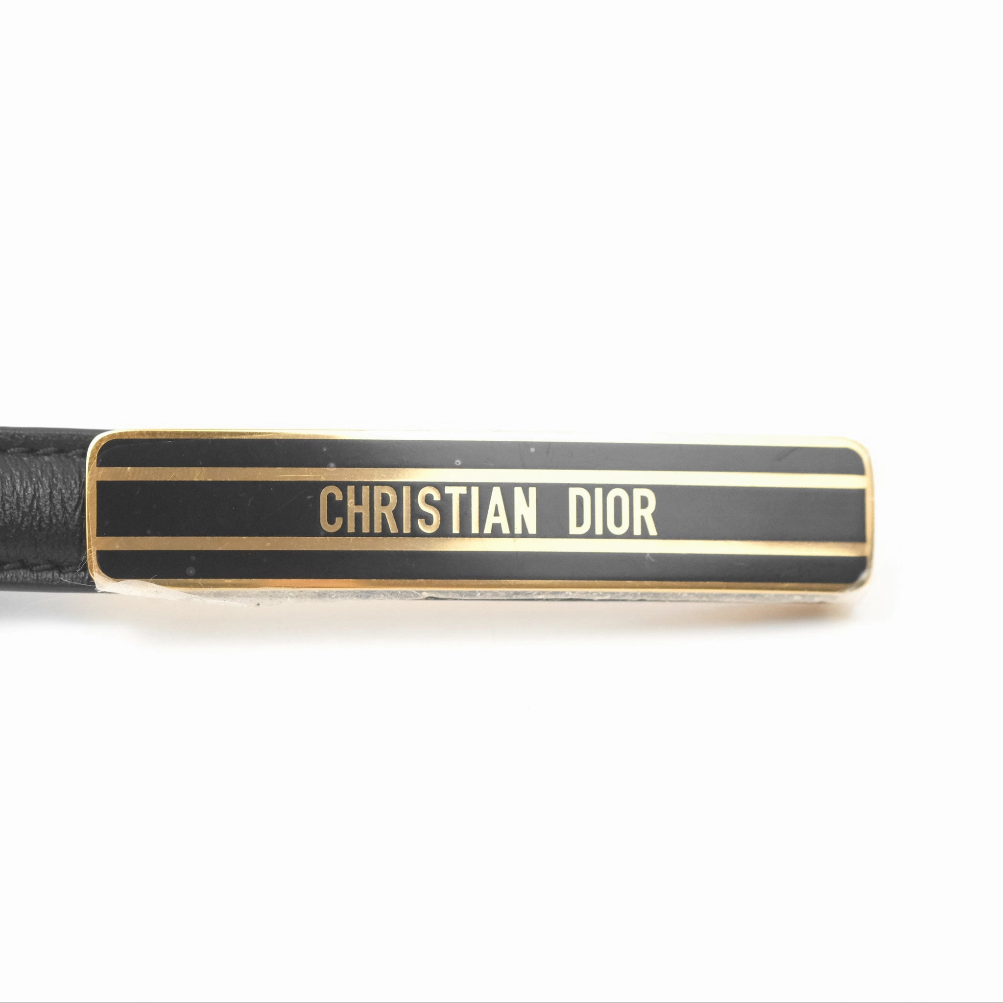 Christian Dior Dior-ID Belt Black Smooth Calfskin Size 80