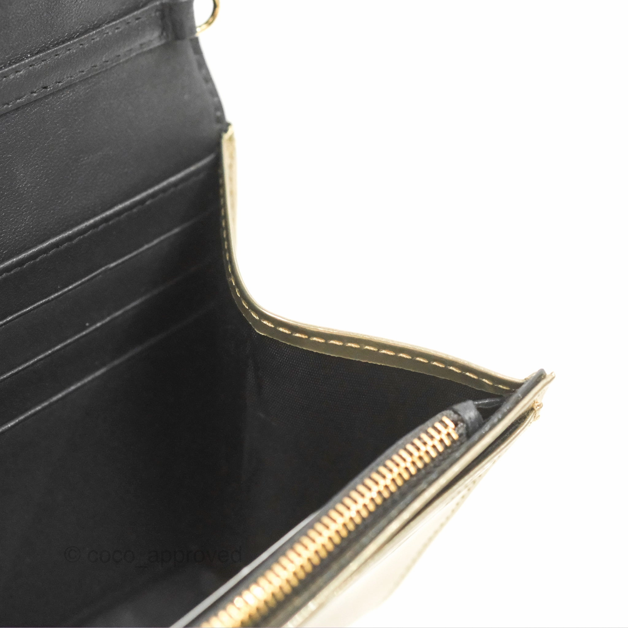 Christian Dior Diorama Clutch with Chain Metallic Gold Gold Hardware