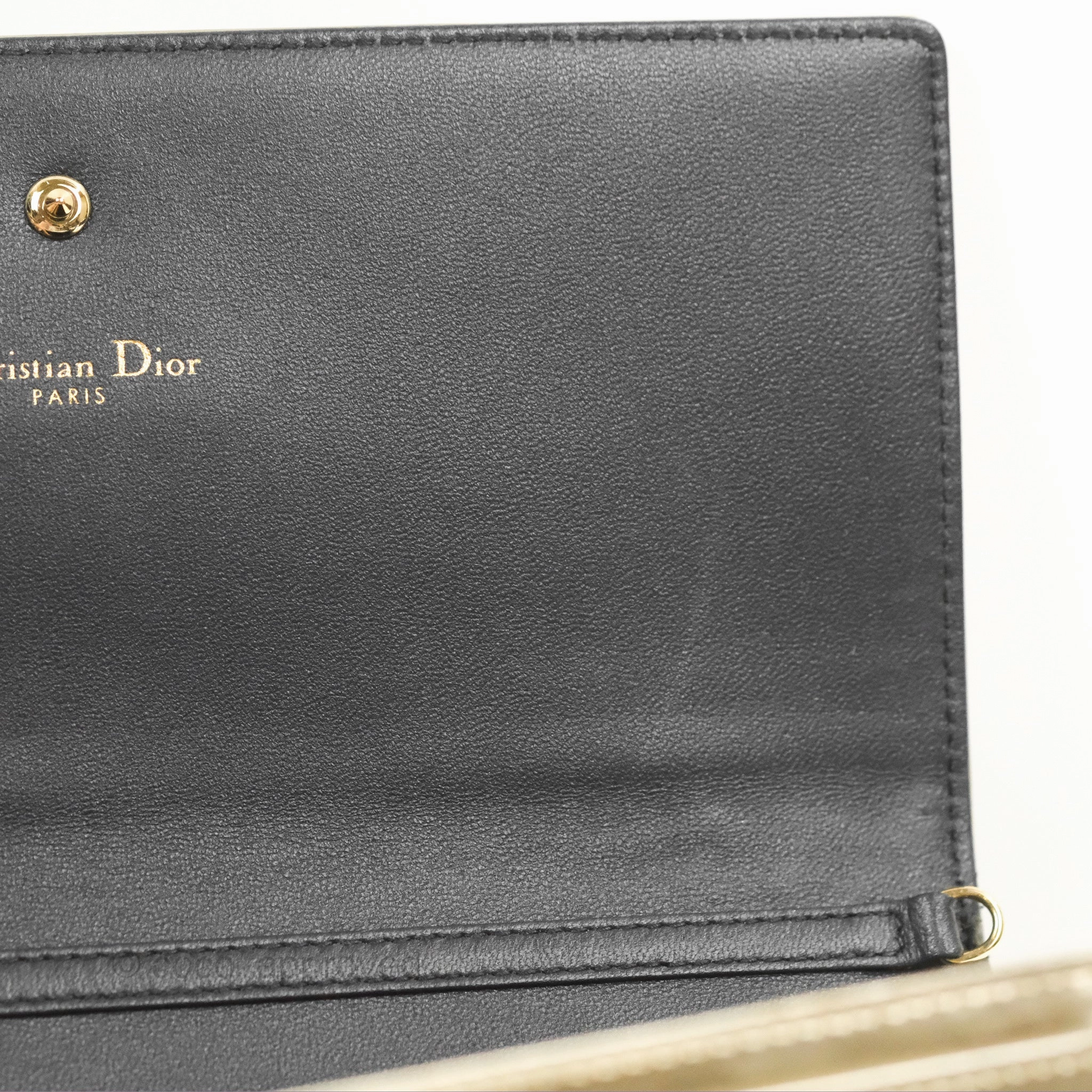 Christian Dior Diorama Clutch with Chain Metallic Gold Gold Hardware