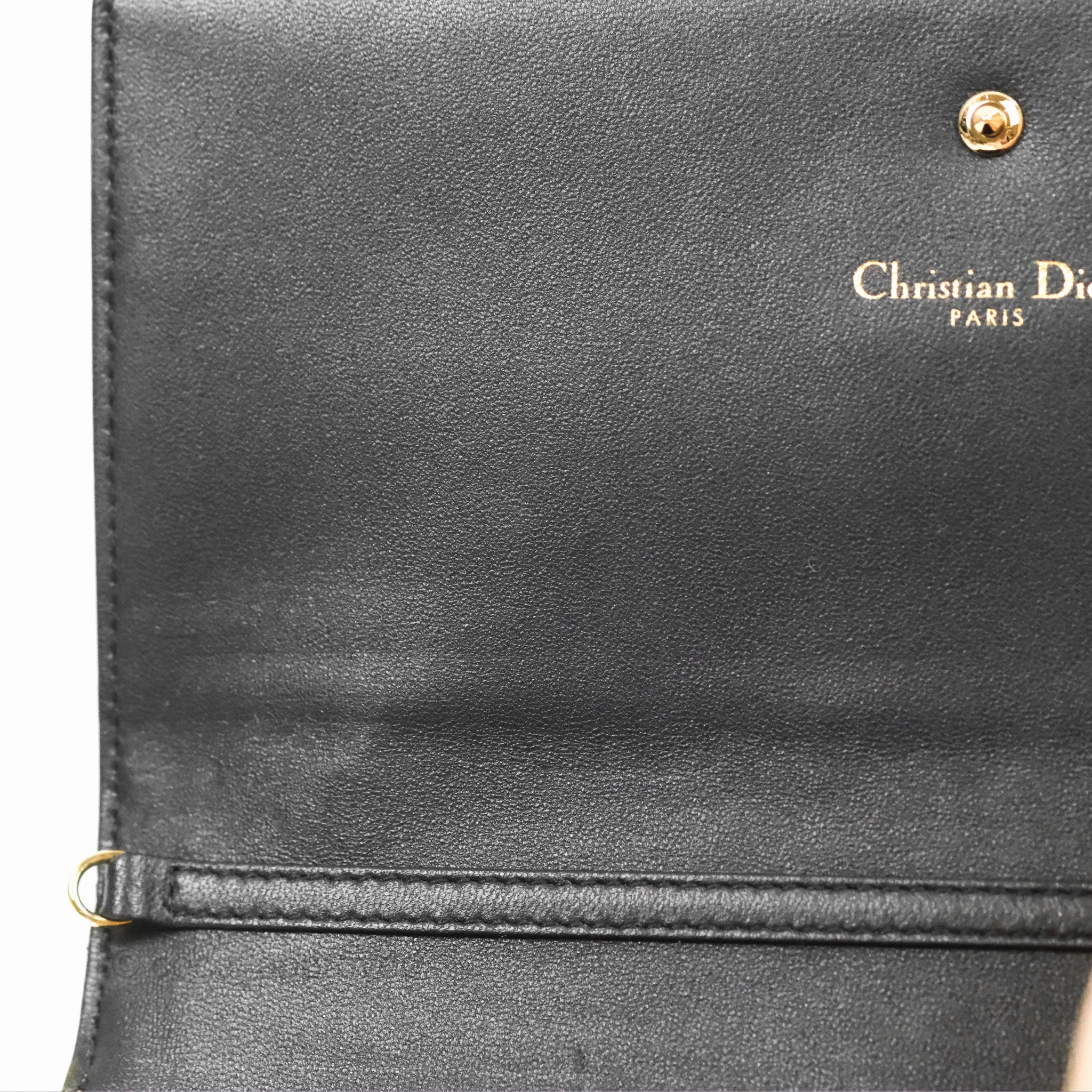 Christian Dior Diorama Clutch with Chain Metallic Gold Gold Hardware