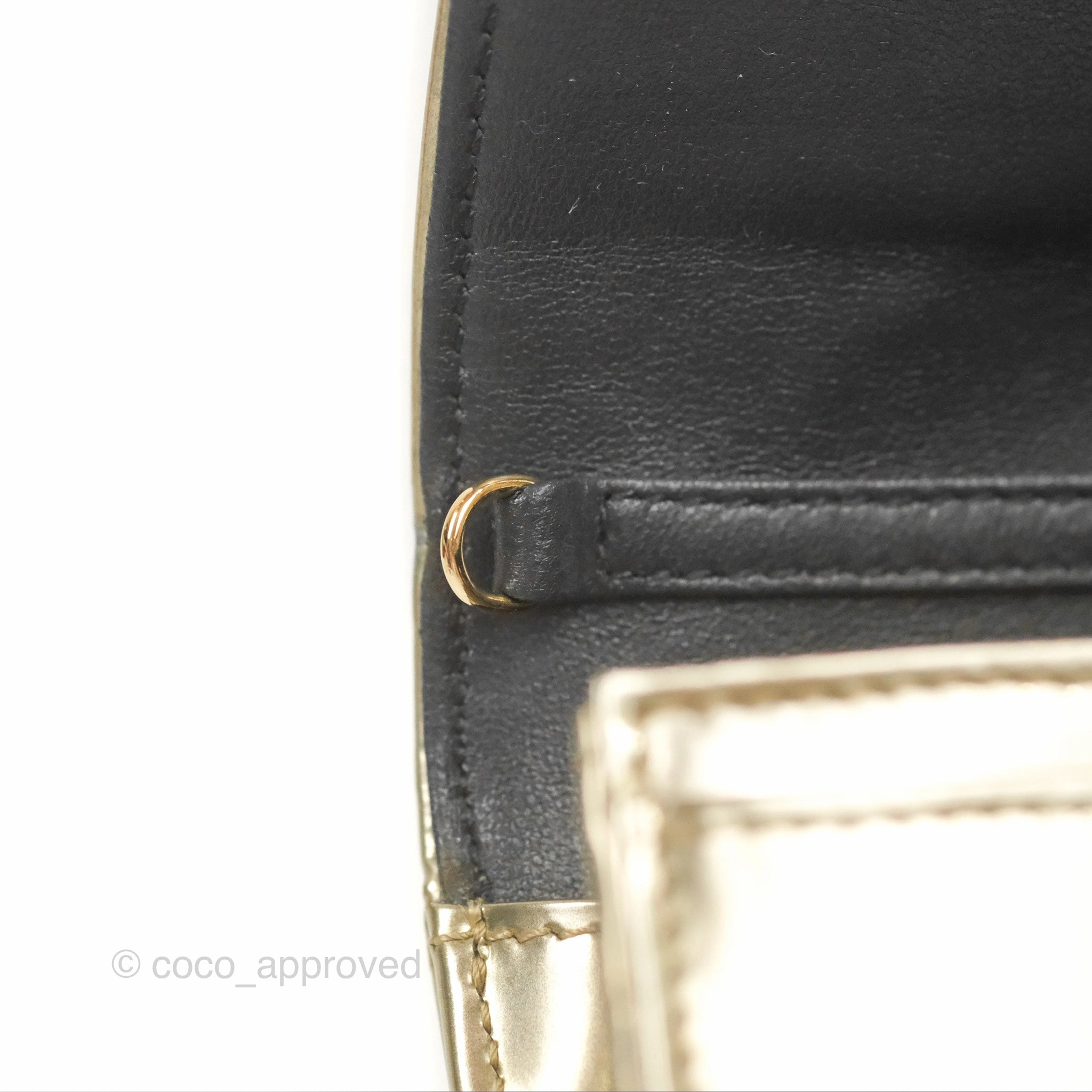 Christian Dior Diorama Clutch with Chain Metallic Gold Gold Hardware