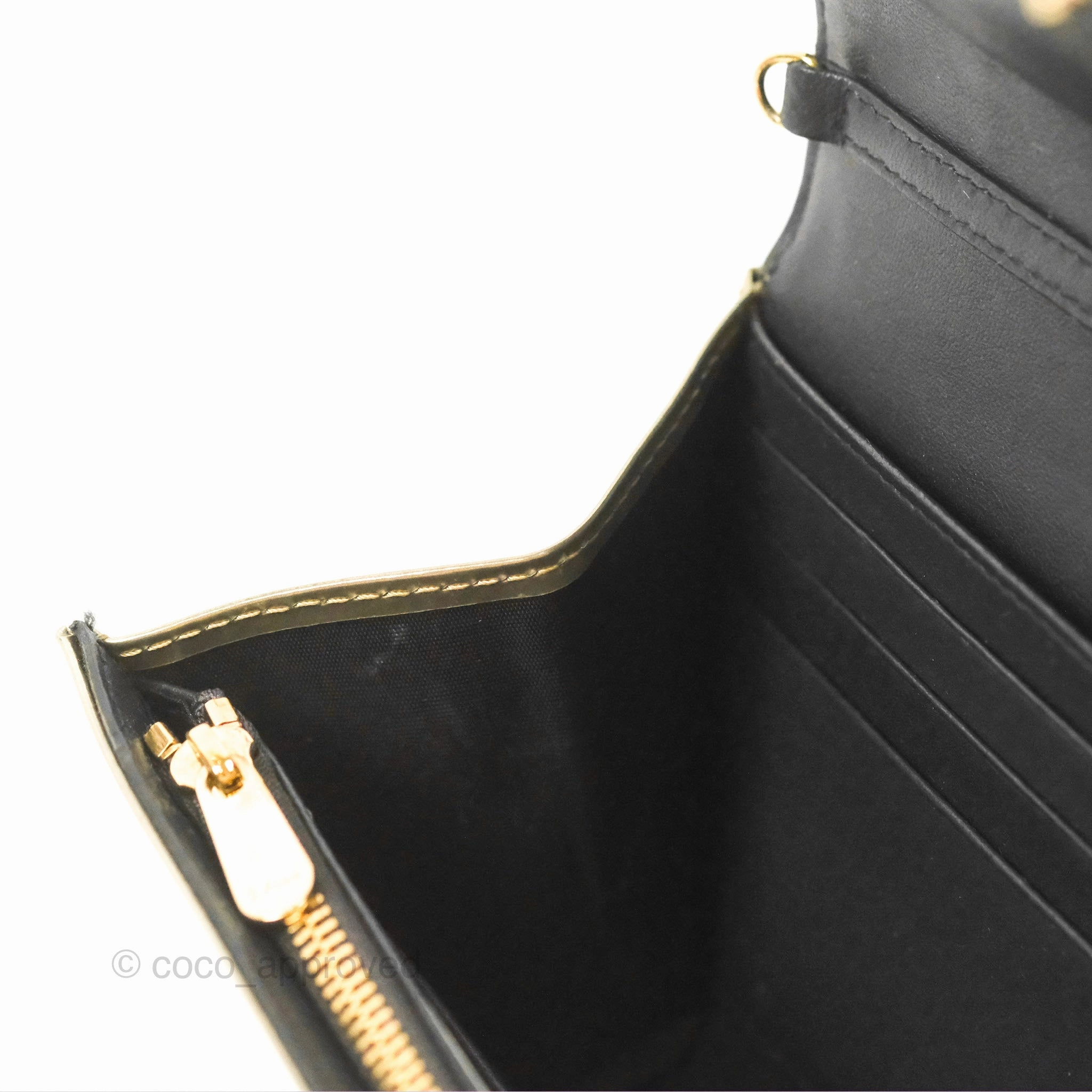Christian Dior Diorama Clutch with Chain Metallic Gold Gold Hardware