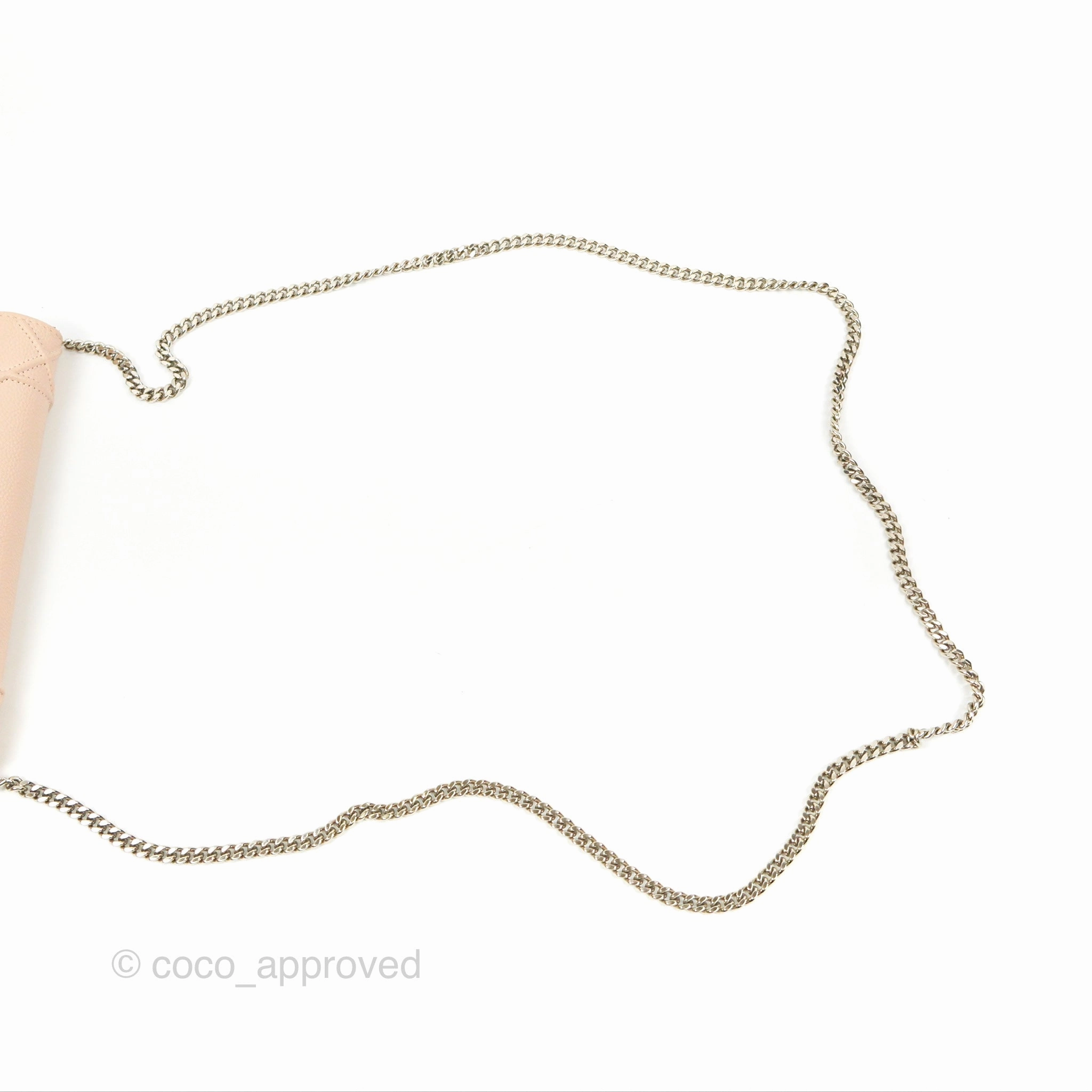 Christian Dior Diorama Croisiere Chain Wallet Grained Calfskin Rose Poudre