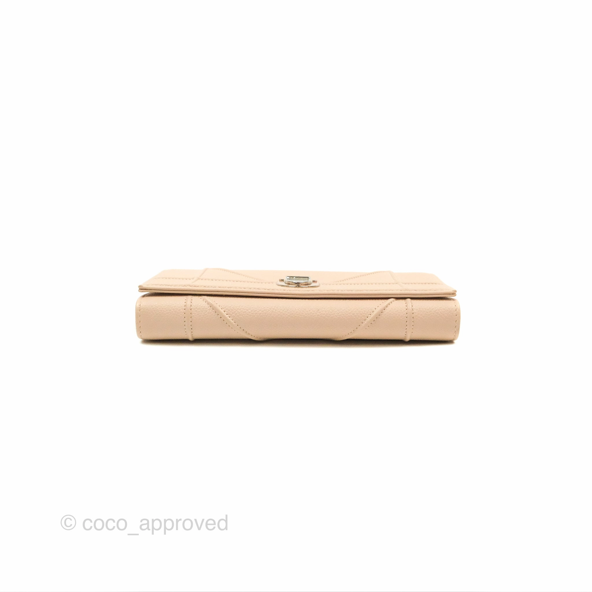 Christian Dior Diorama Croisiere Chain Wallet Grained Calfskin Rose Poudre