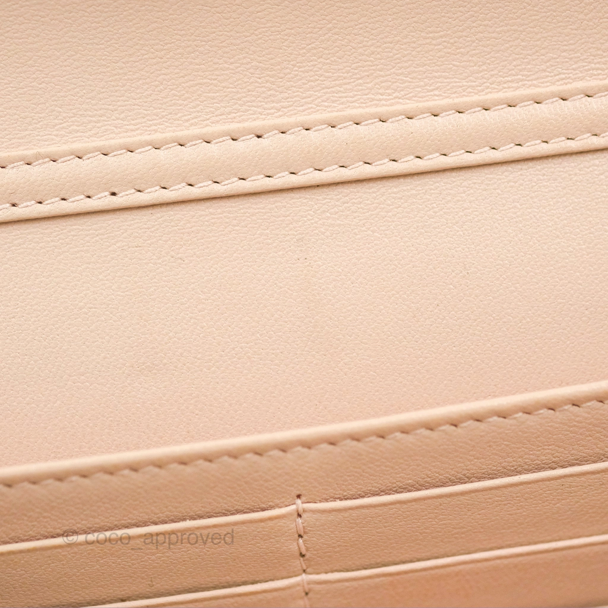 Christian Dior Diorama Croisiere Chain Wallet Grained Calfskin Rose Poudre