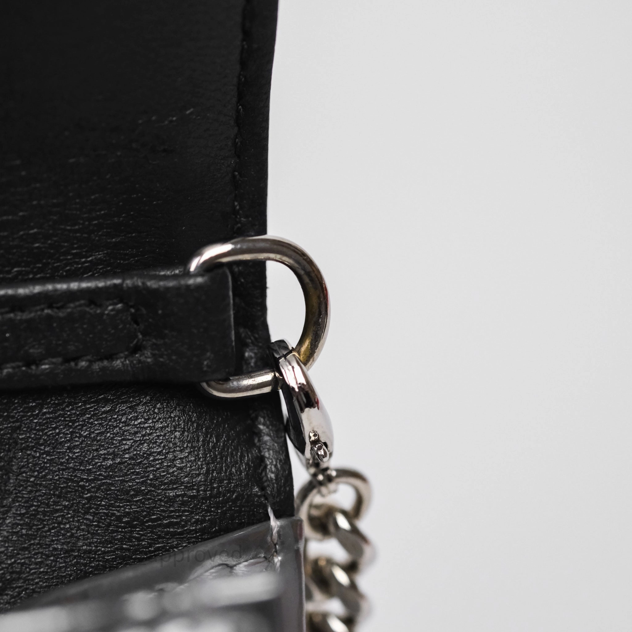Christian Dior Diorama Wallet on Chain Metallic Silver