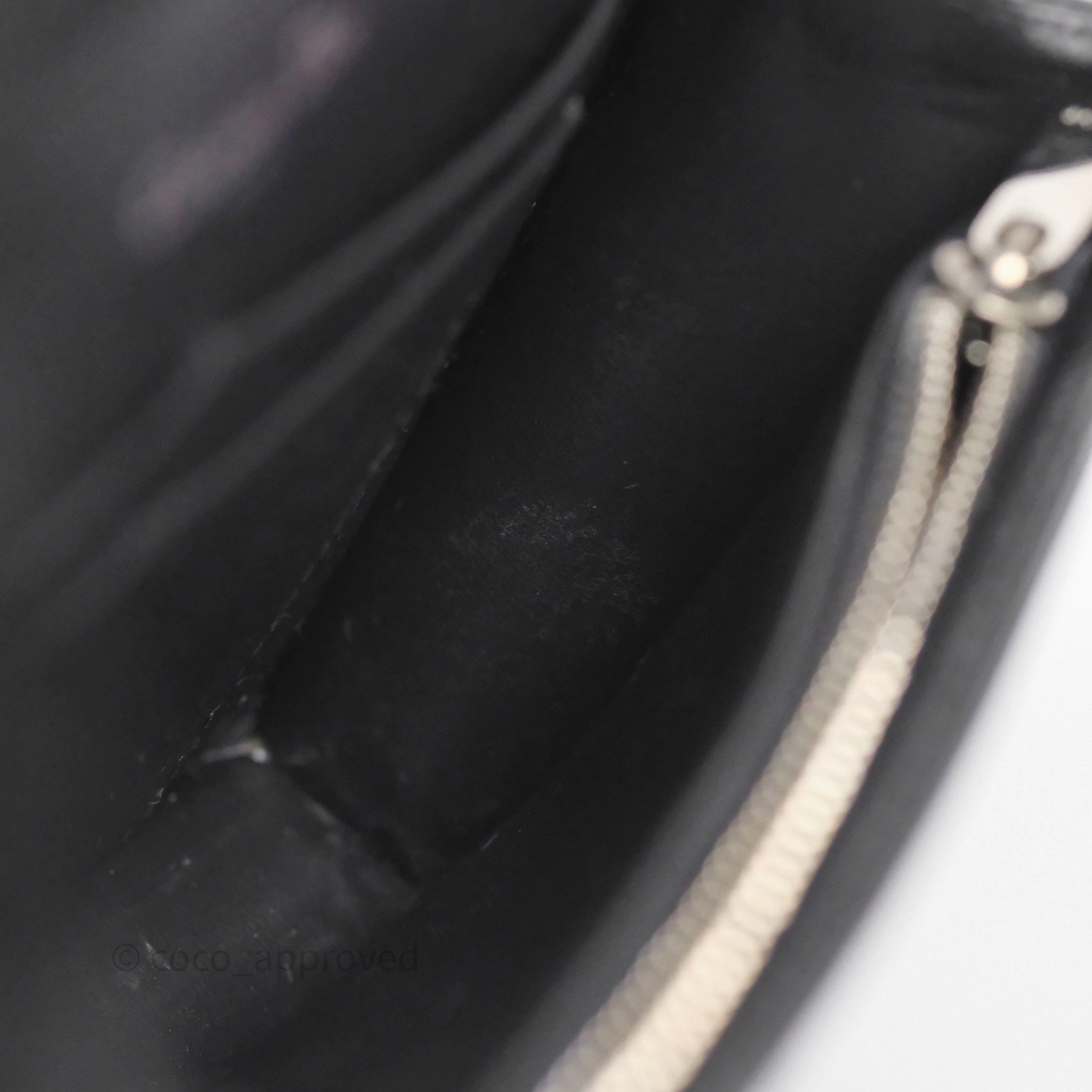 Christian Dior Diorama Wallet on Chain Metallic Silver