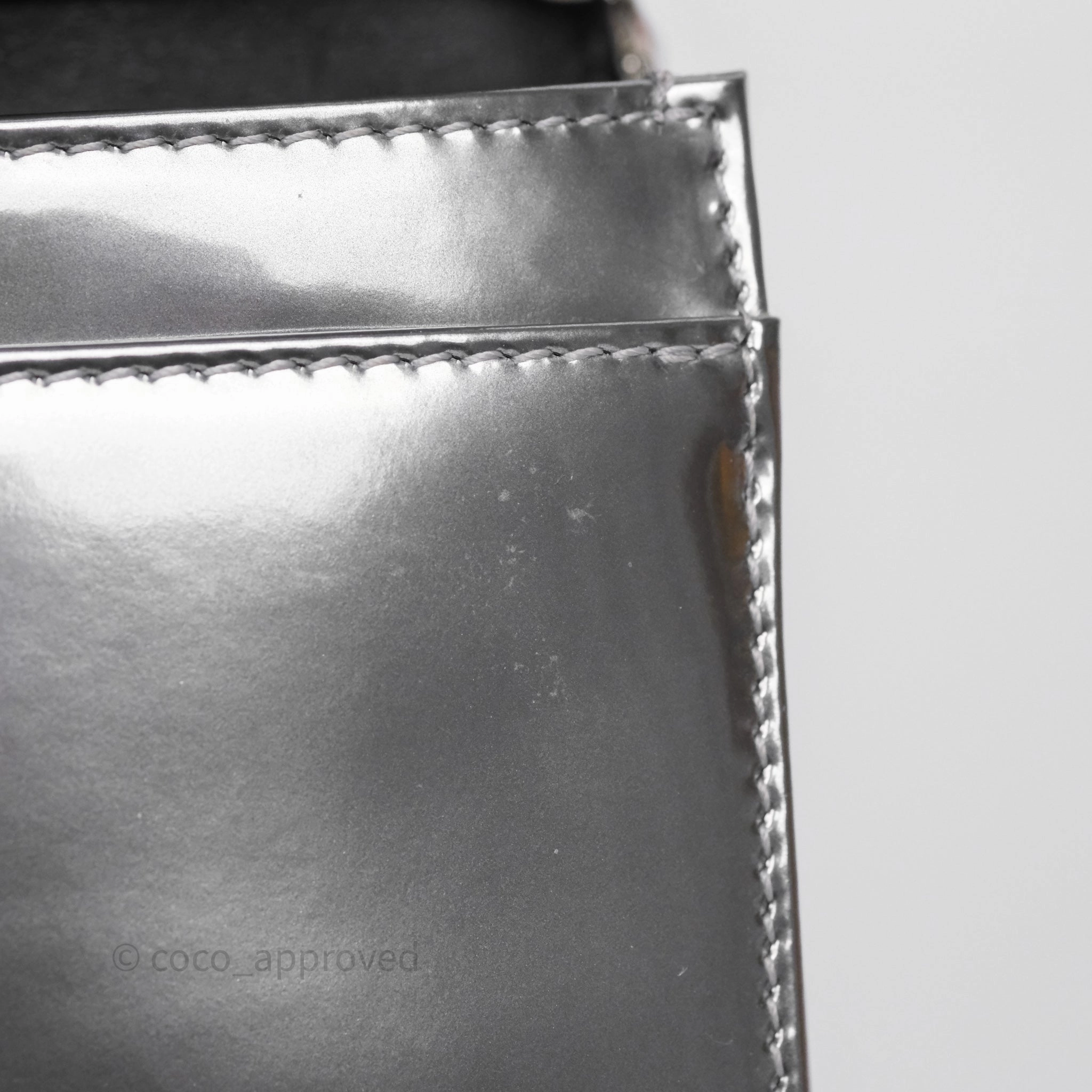 Christian Dior Diorama Wallet on Chain Metallic Silver