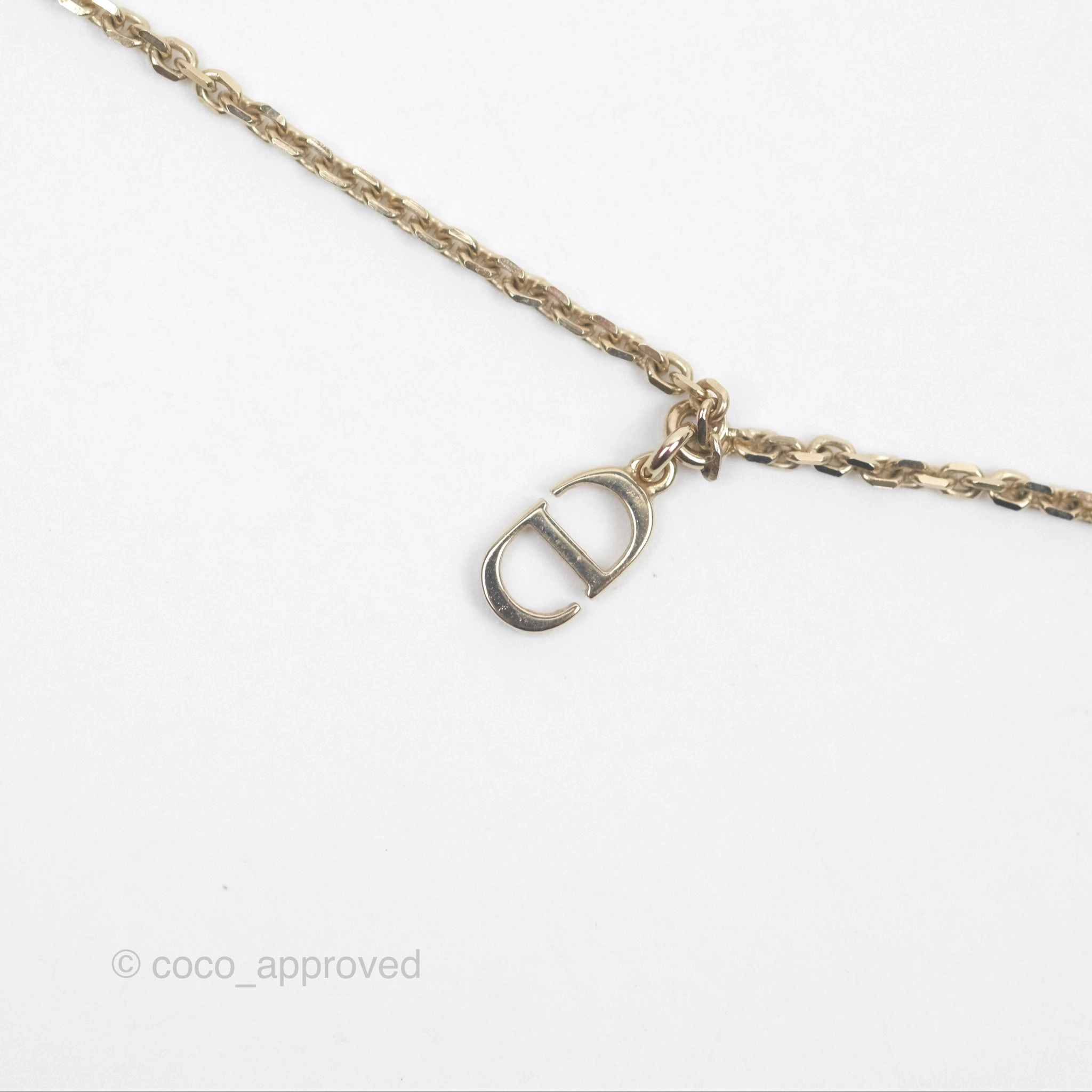 Christian Dior Double Necklace Bee Star Clover Crystals Pearls Gold Tone