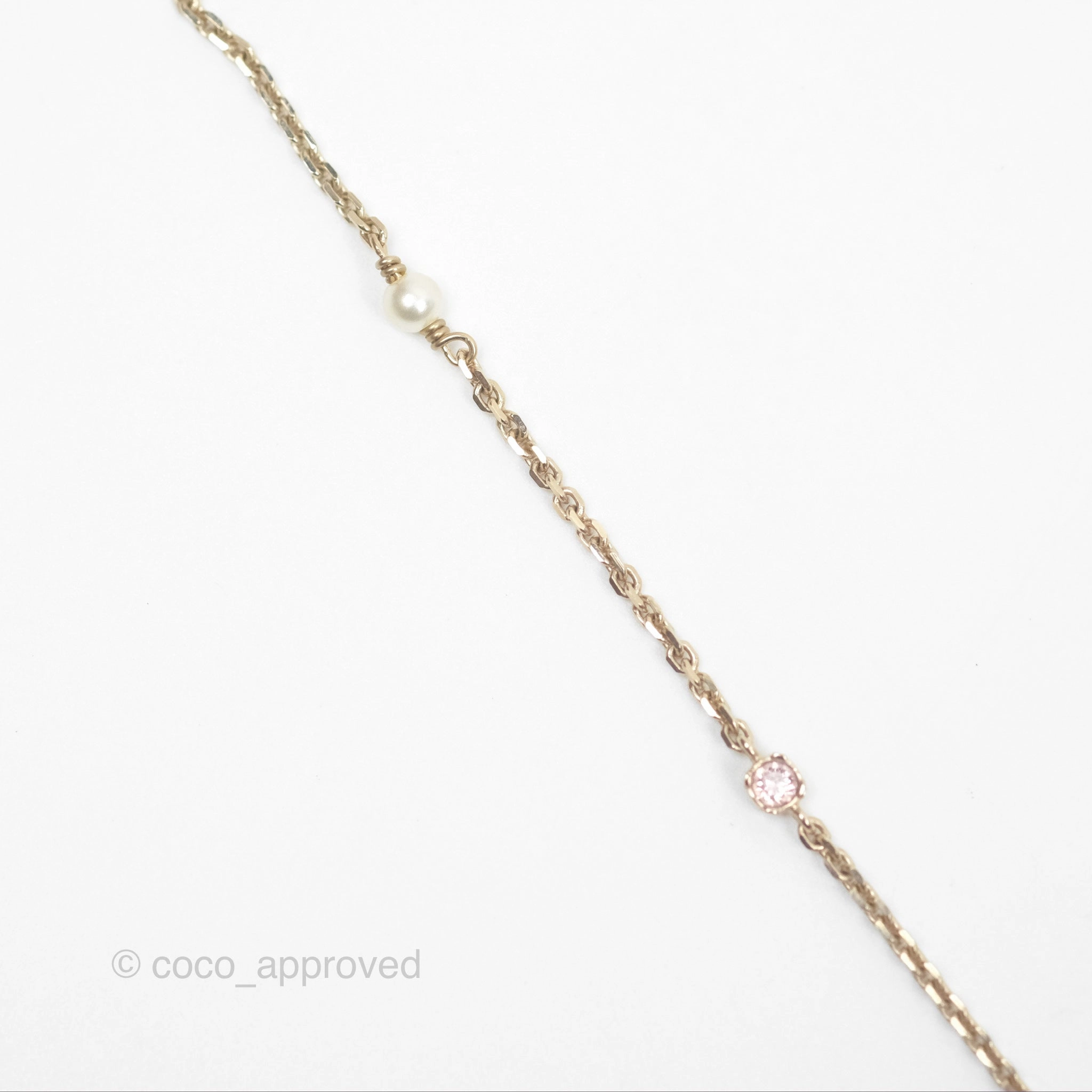Christian Dior Double Necklace Bee Star Clover Crystals Pearls Gold Tone