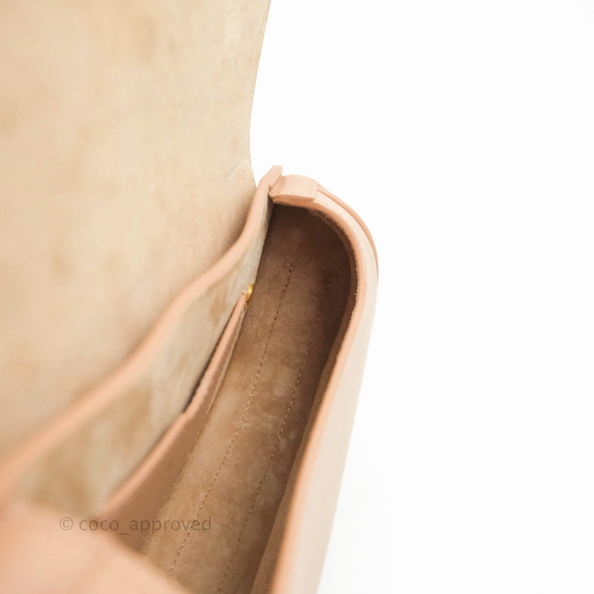 Christian Dior East West Bobby Bag Box Calfskin Beige Gold Hardware