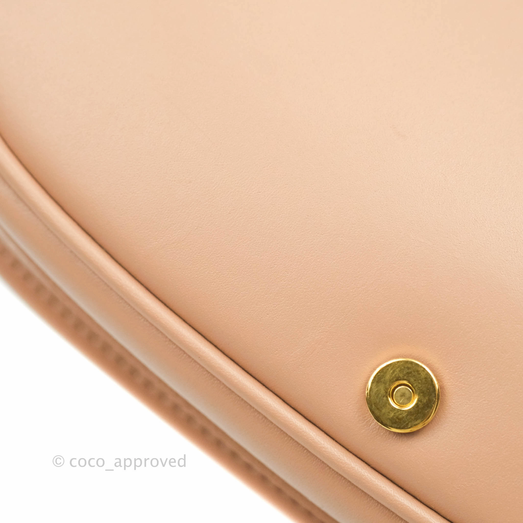 Christian Dior East West Bobby Bag Box Calfskin Beige Gold Hardware