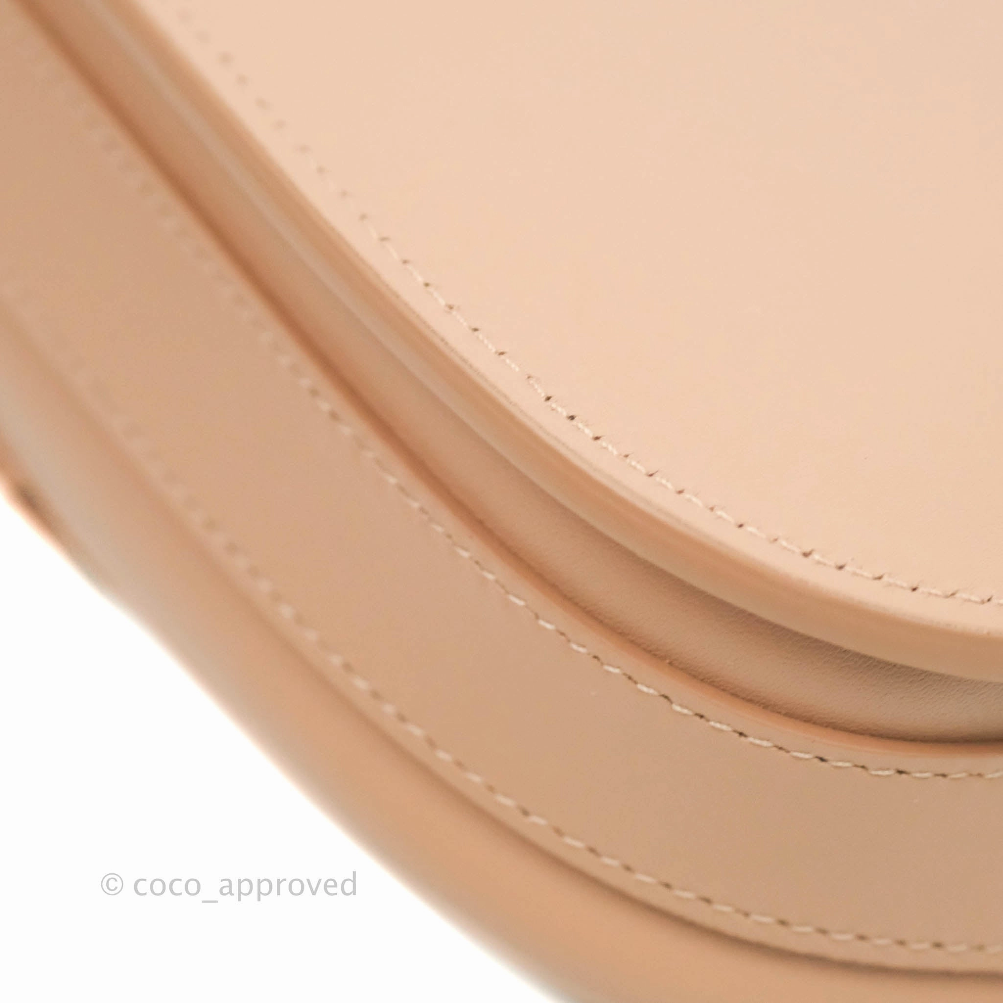 Christian Dior East West Bobby Bag Box Calfskin Beige Gold Hardware
