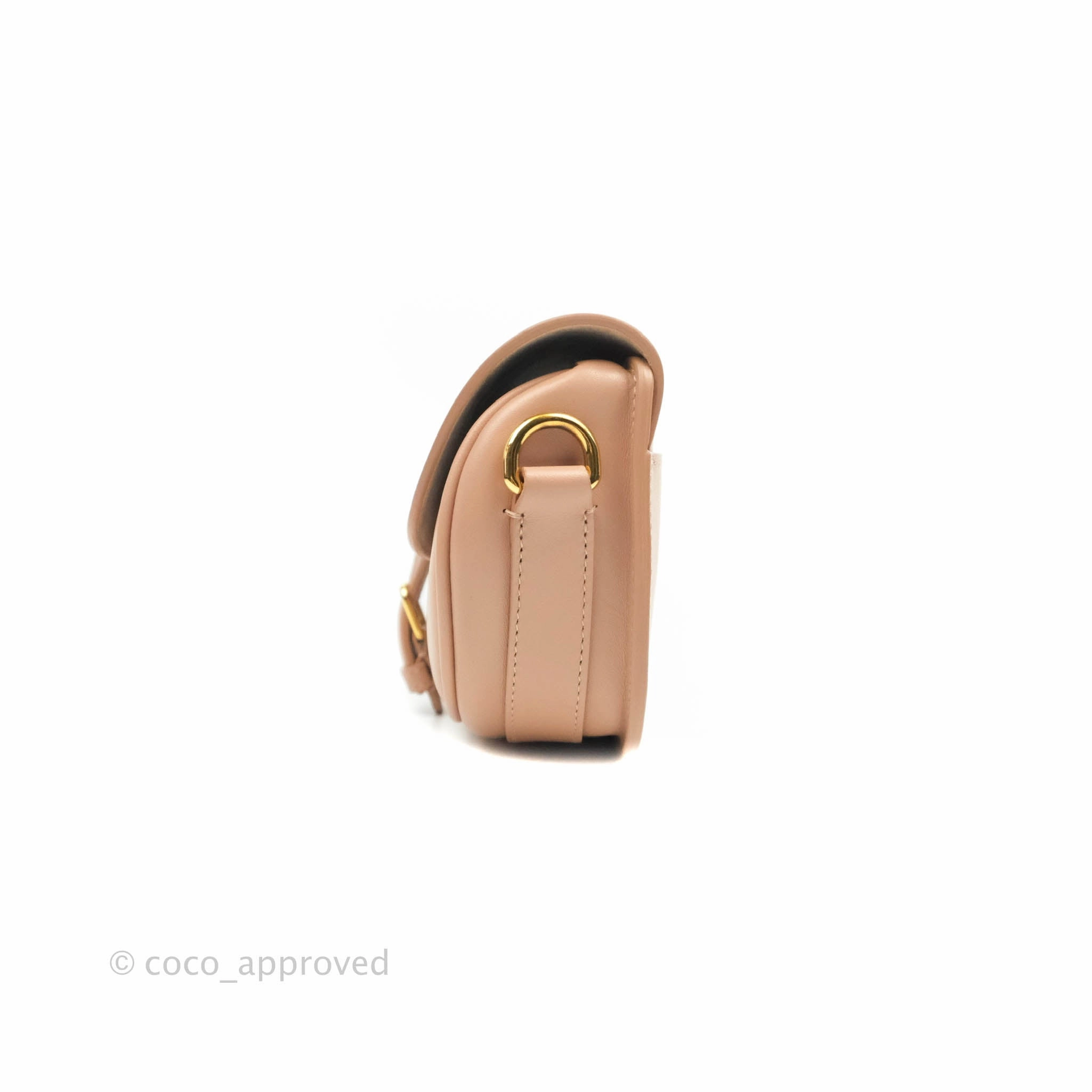 Christian Dior East West Bobby Bag Box Calfskin Beige Gold Hardware