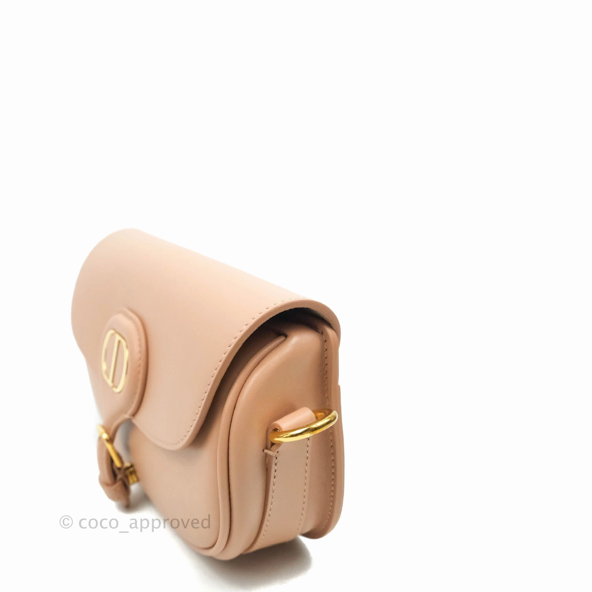 Christian Dior East West Bobby Bag Box Calfskin Beige Gold Hardware