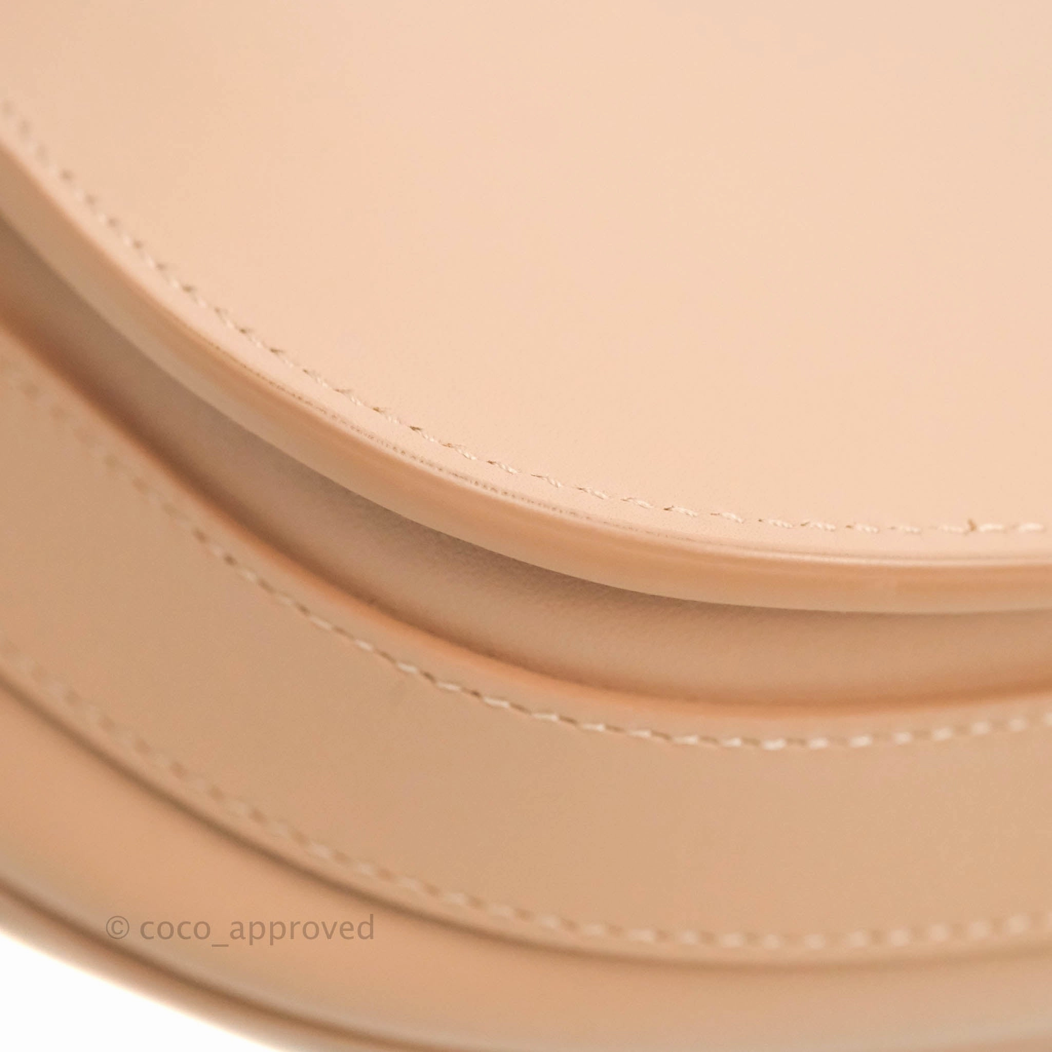 Christian Dior East West Bobby Bag Box Calfskin Beige Gold Hardware