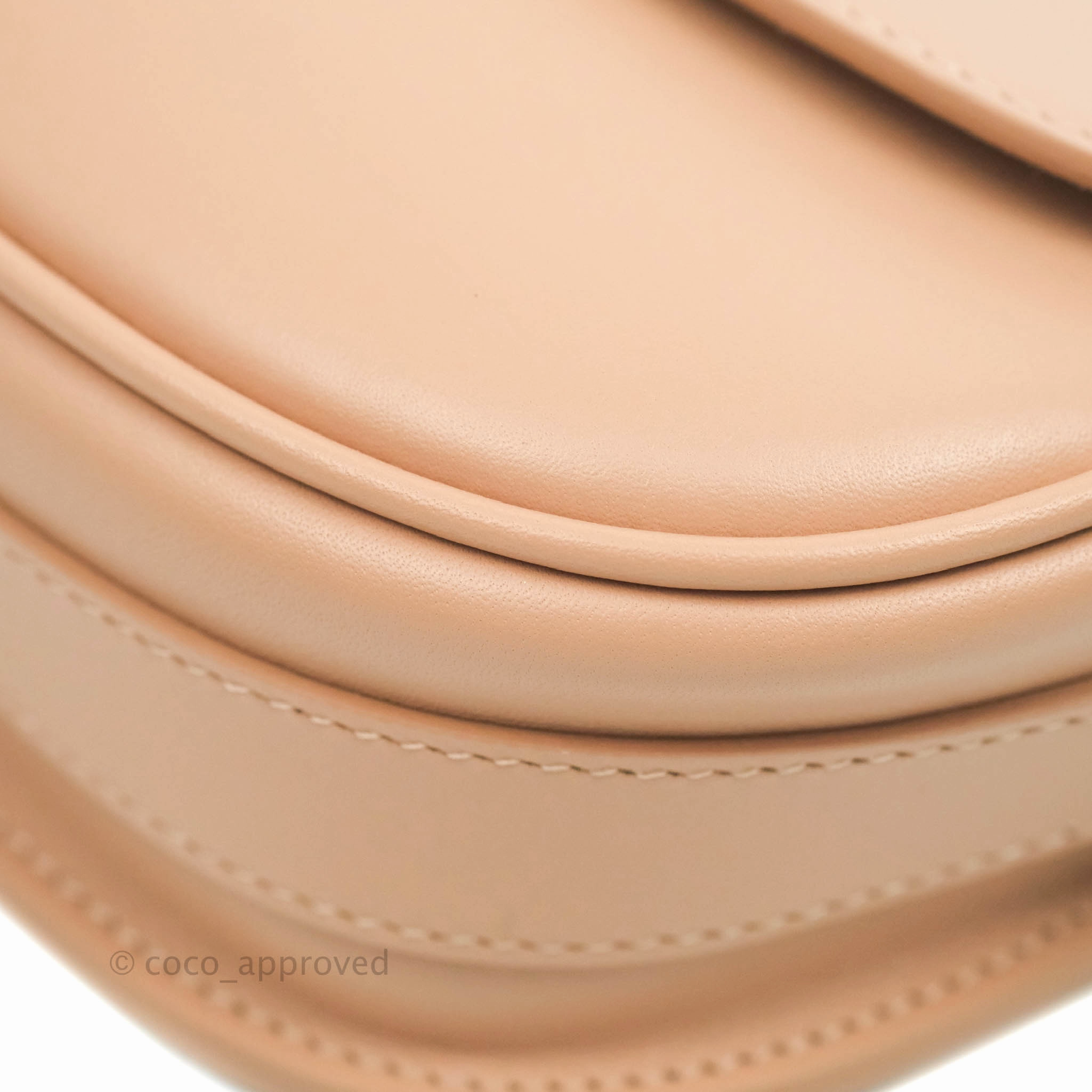 Christian Dior East West Bobby Bag Box Calfskin Beige Gold Hardware