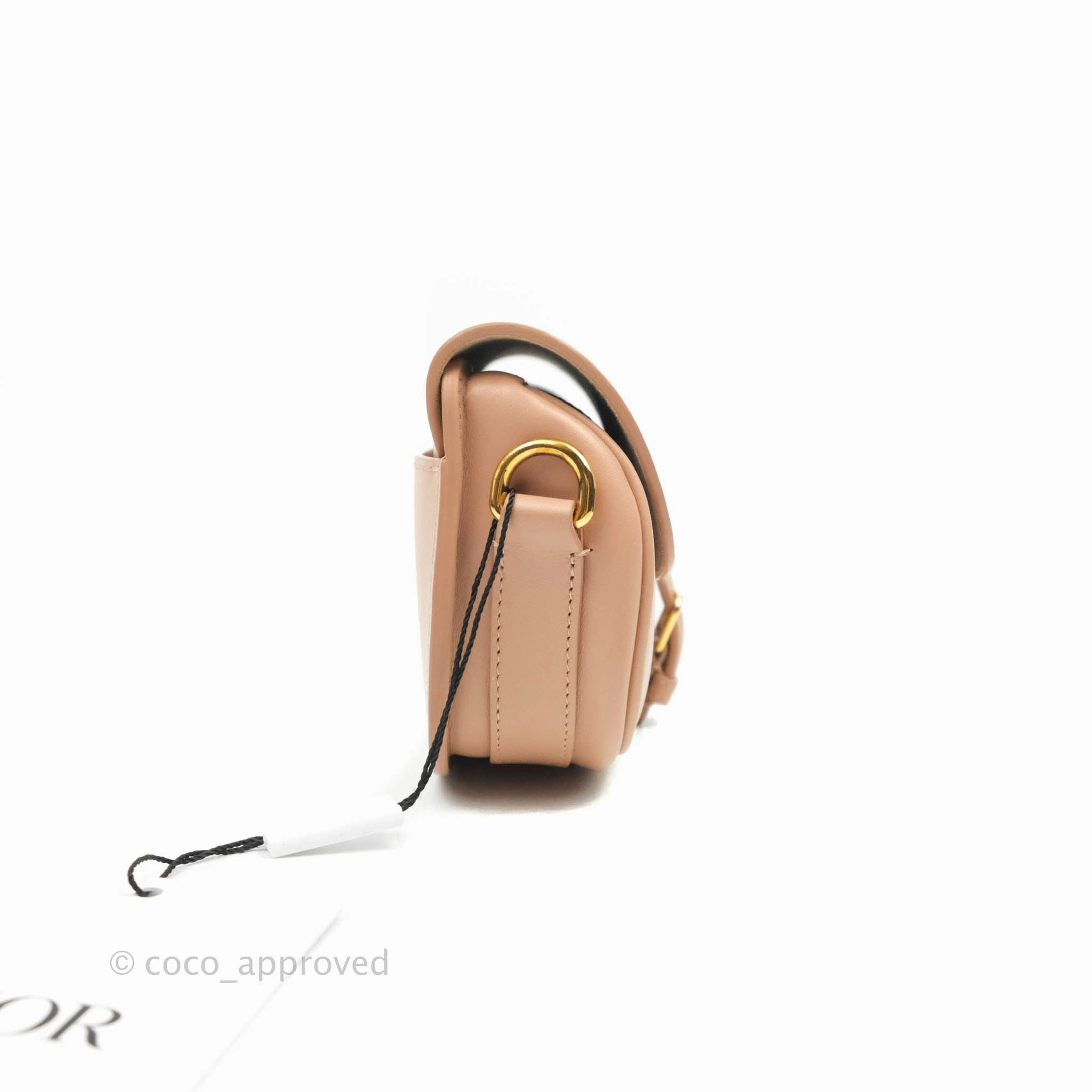 Christian Dior East West Bobby Bag Box Calfskin Beige Gold Hardware