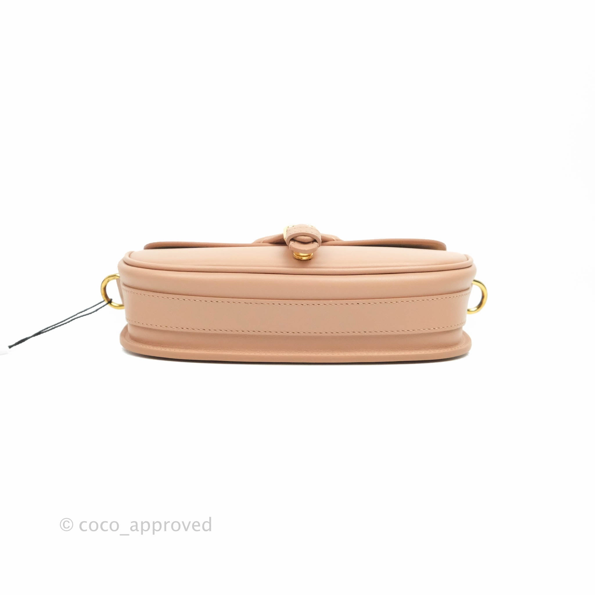 Christian Dior East West Bobby Bag Box Calfskin Beige Gold Hardware
