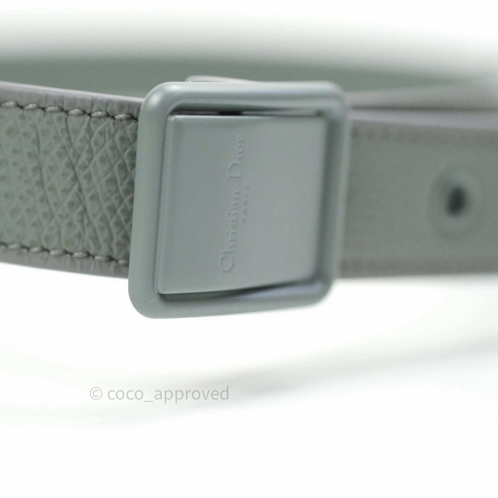 Christian Dior Grained Calfskin Montaigne Flap 30 Ultramatte Gray