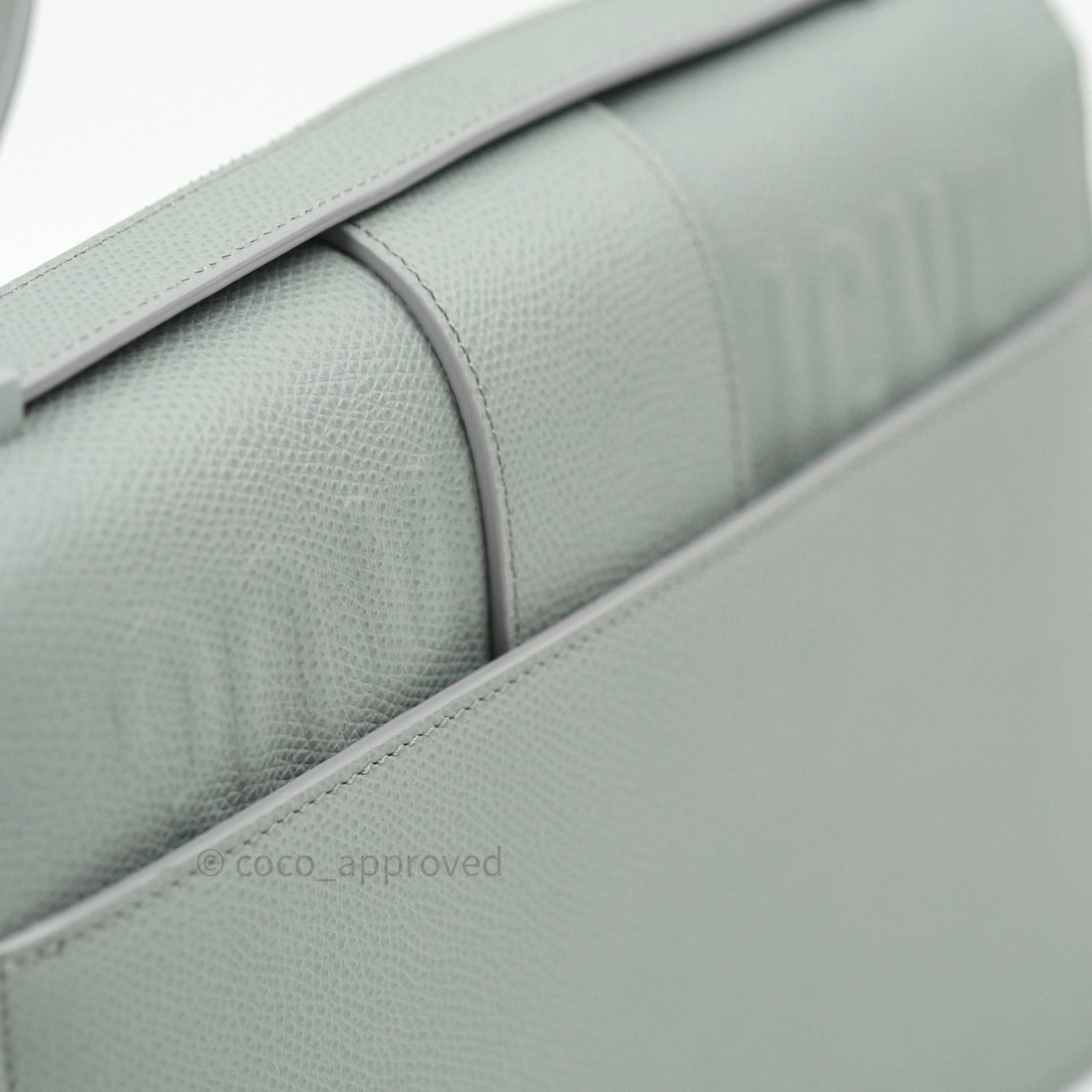 Christian Dior Grained Calfskin Montaigne Flap 30 Ultramatte Gray