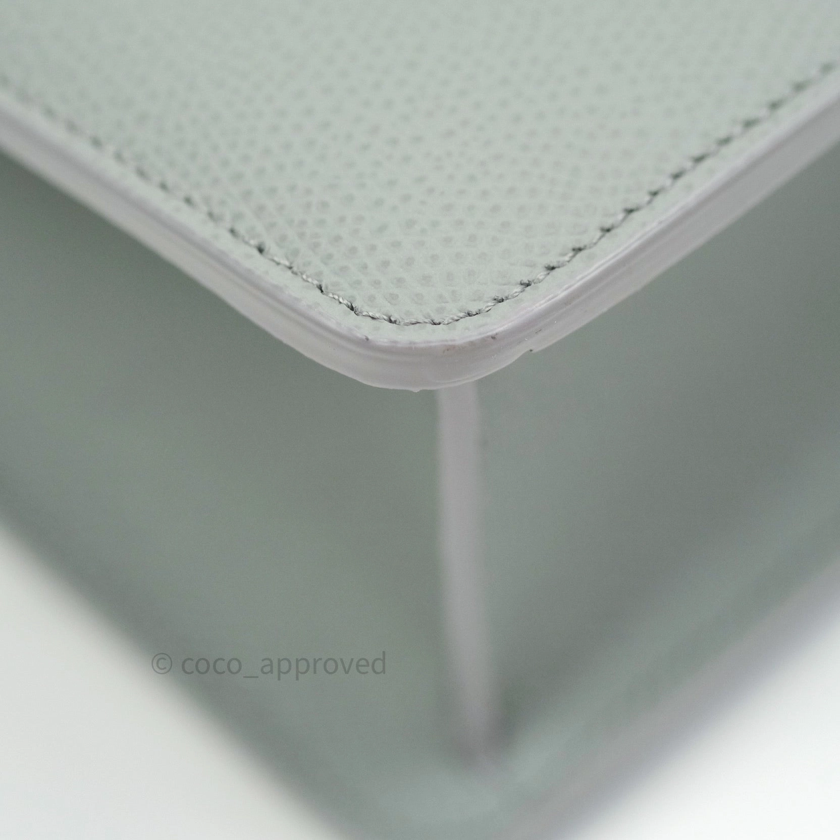 Christian Dior Grained Calfskin Montaigne Flap 30 Ultramatte Gray