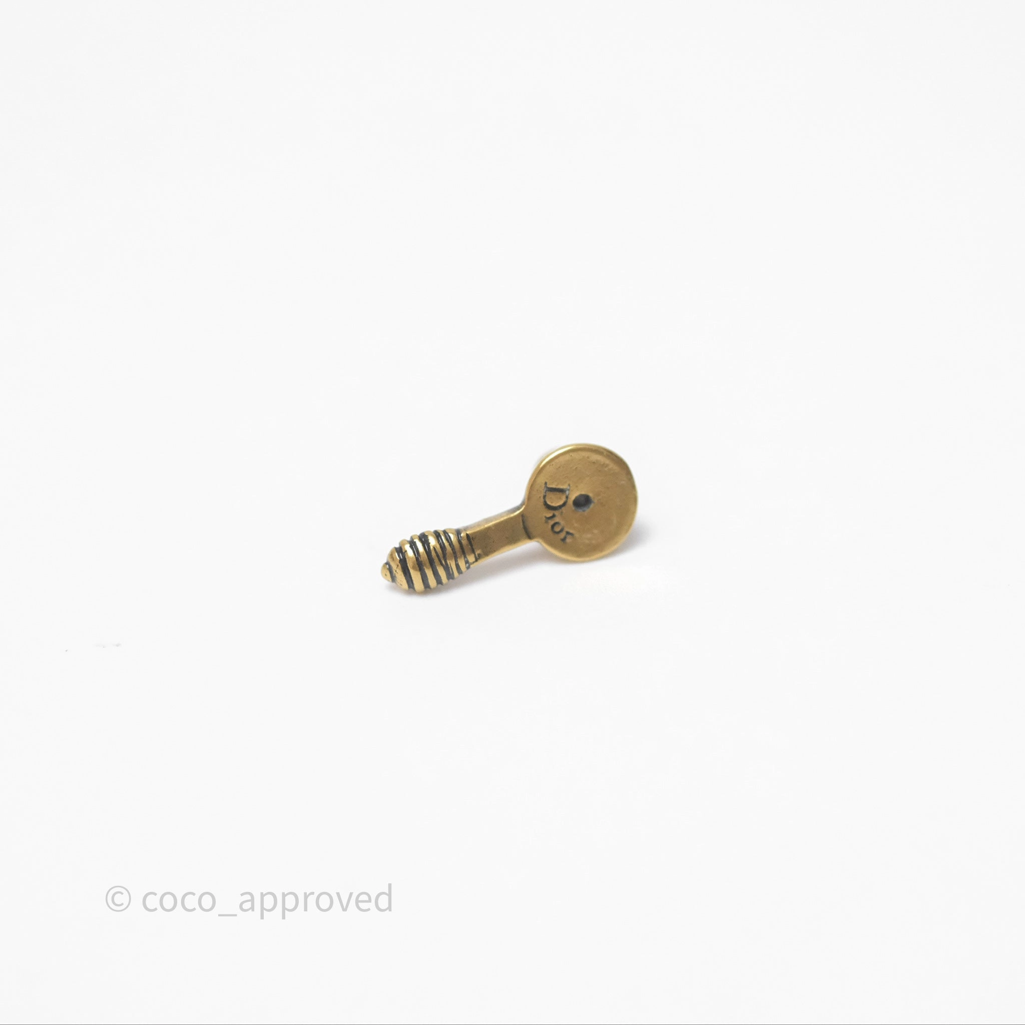 Christian Dior J'Adior Bee Earrings Aged Gold Tone