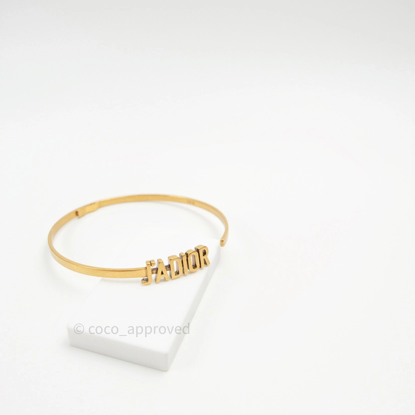 Christian Dior J'adior Choker Necklace Antique Gold Metal
