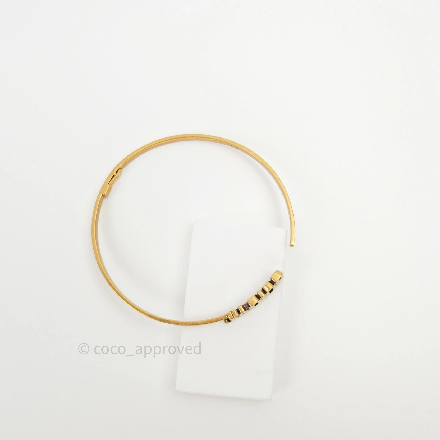 Christian Dior J'adior Choker Necklace Antique Gold Metal