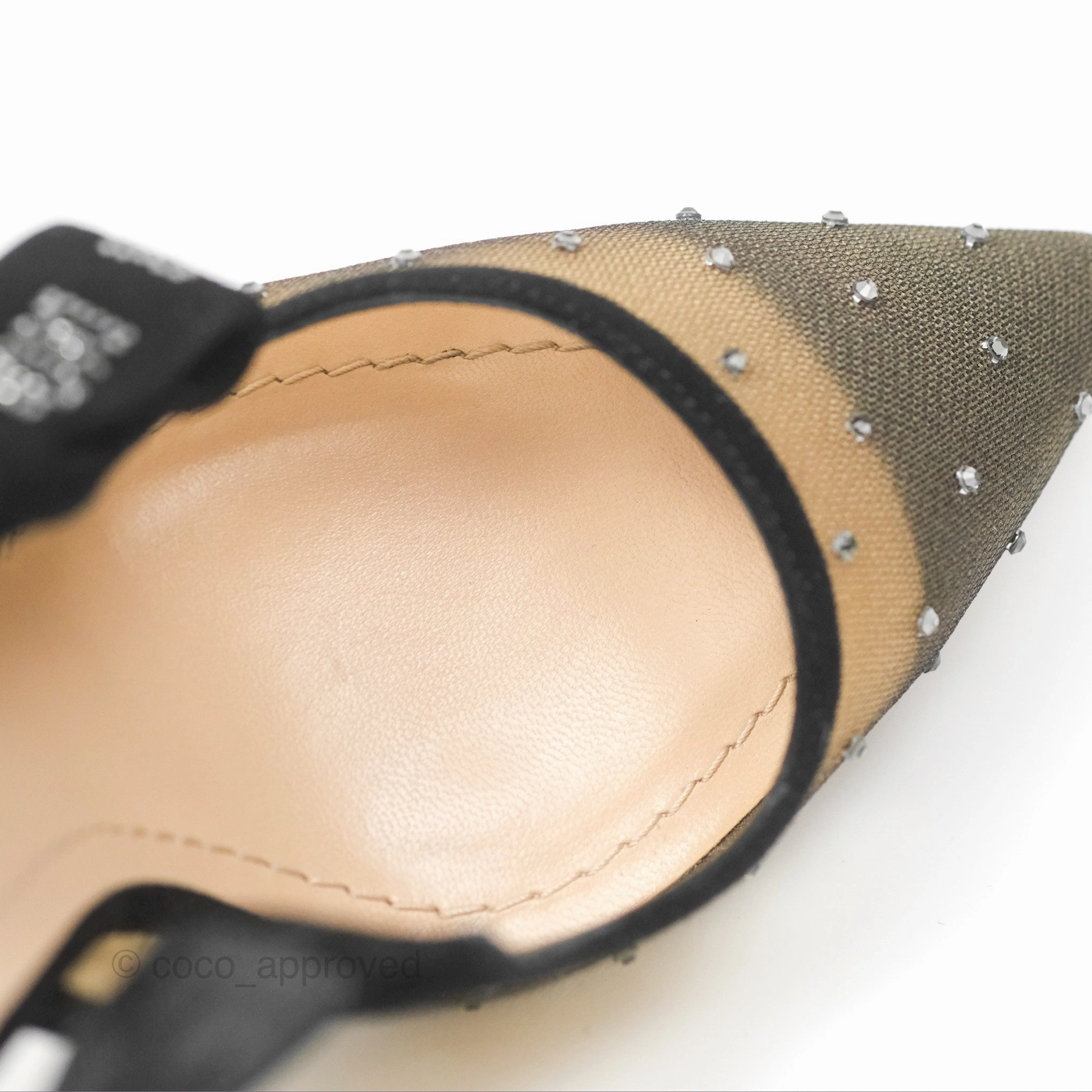 Christian Dior J'adior Polka Dot Slingback Pumps Size 36.5
