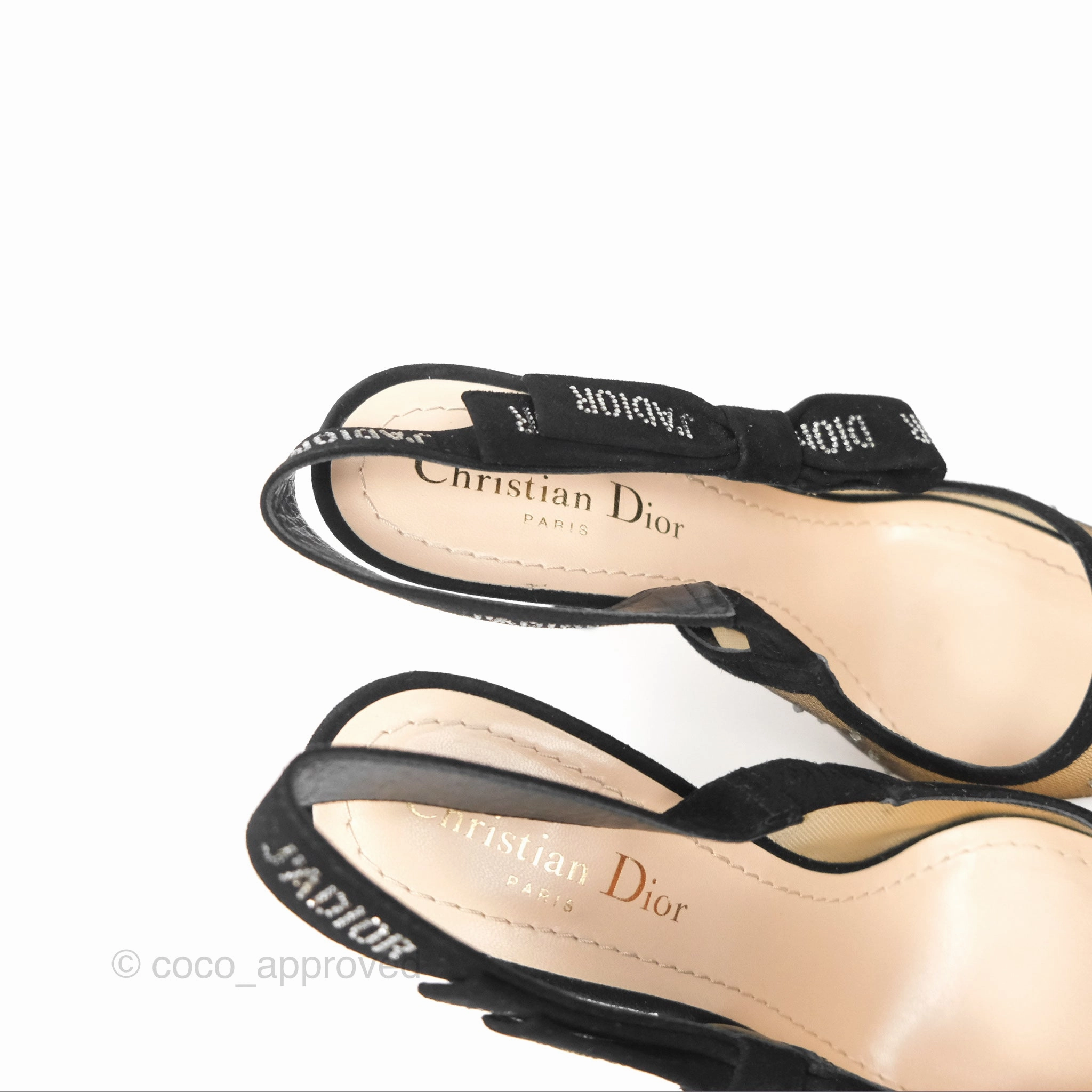 Christian Dior J'adior Polka Dot Slingback Pumps Size 36.5