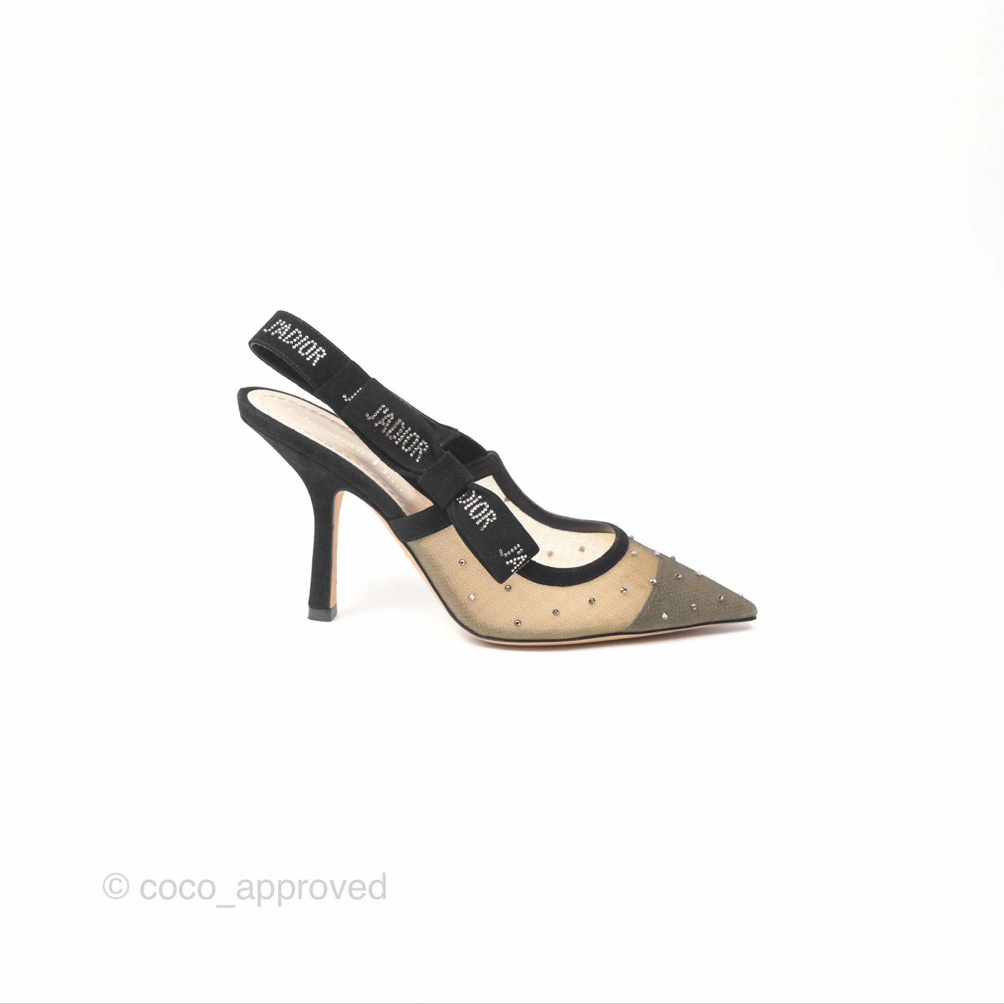Christian Dior J'adior Polka Dot Slingback Pumps Size 36.5