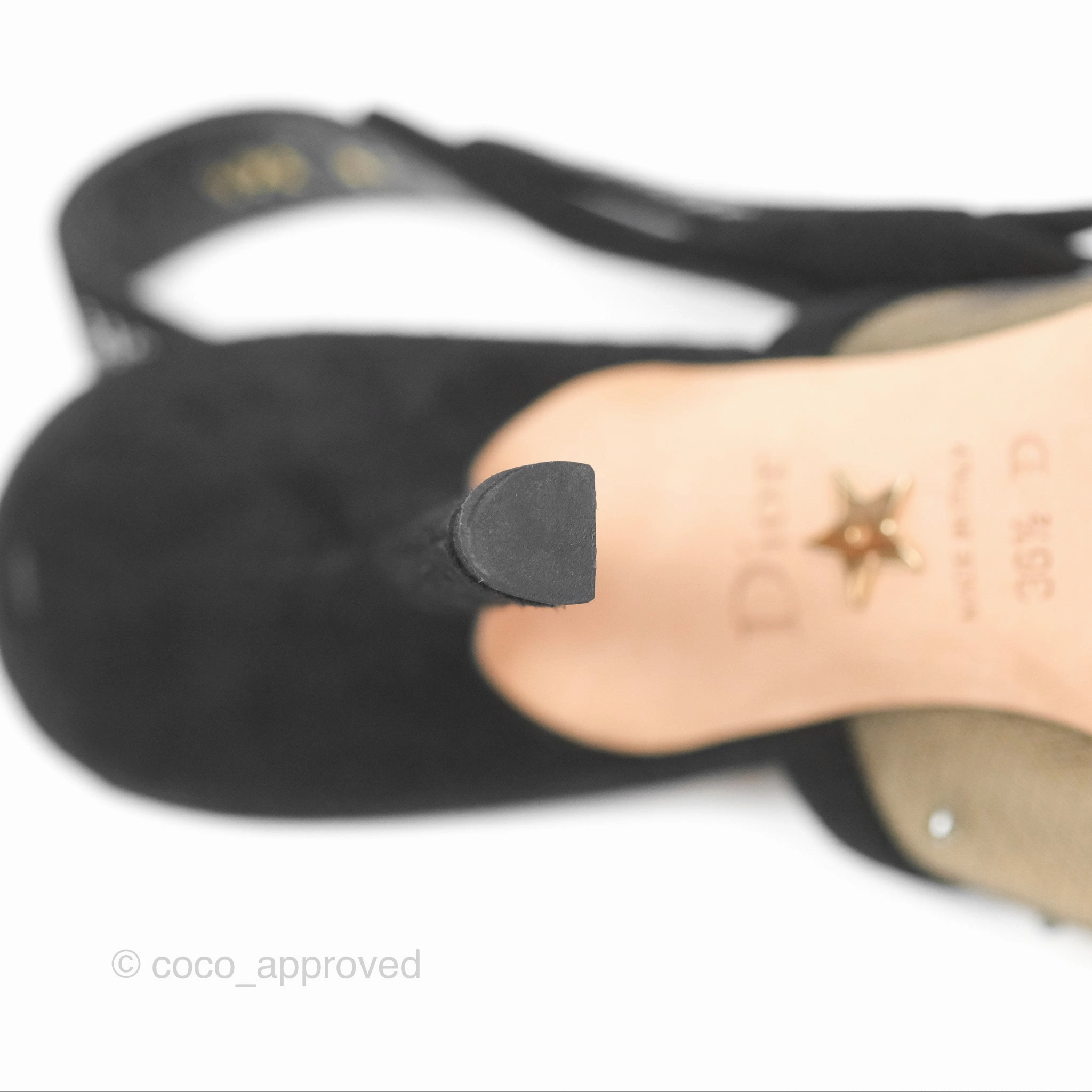 Christian Dior J'adior Polka Dot Slingback Pumps Size 36.5