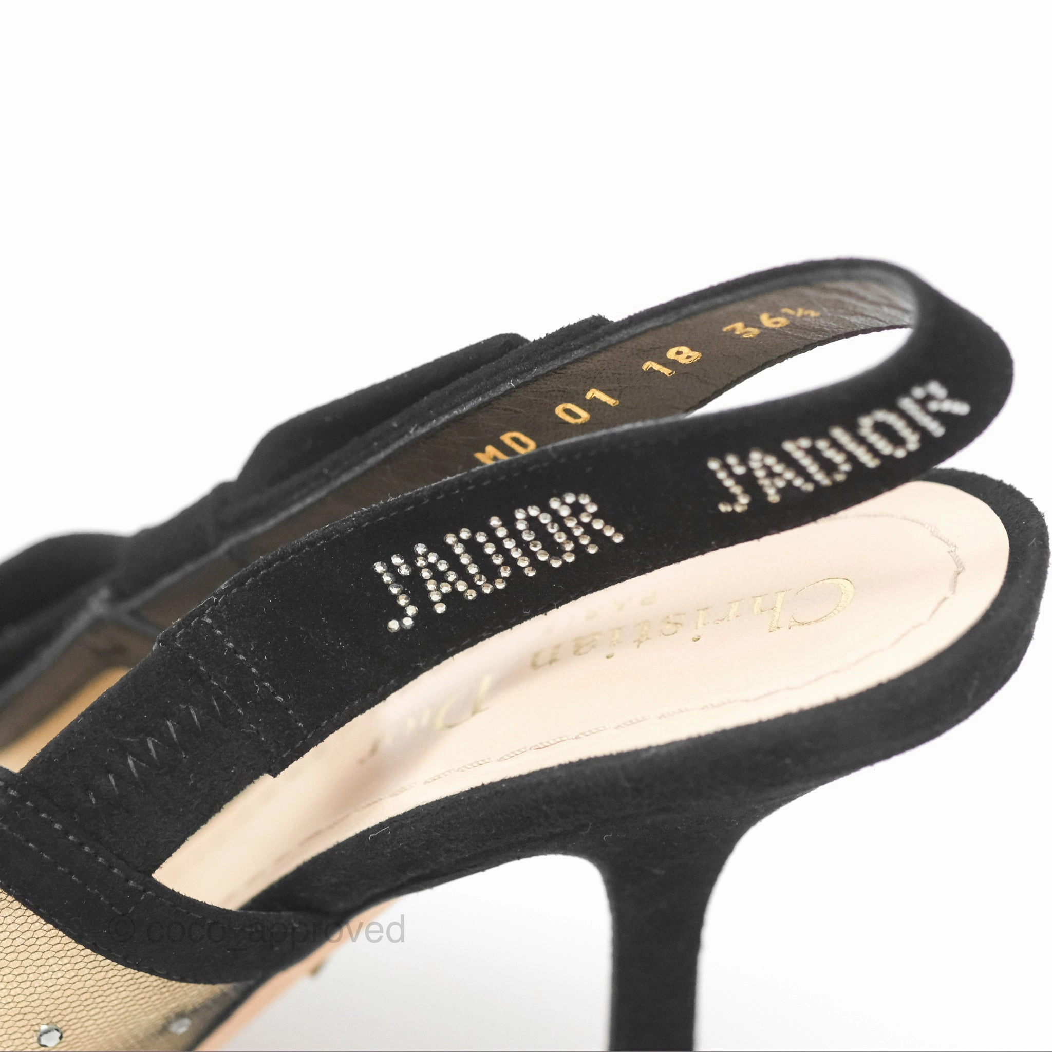 Christian Dior J'adior Polka Dot Slingback Pumps Size 36.5