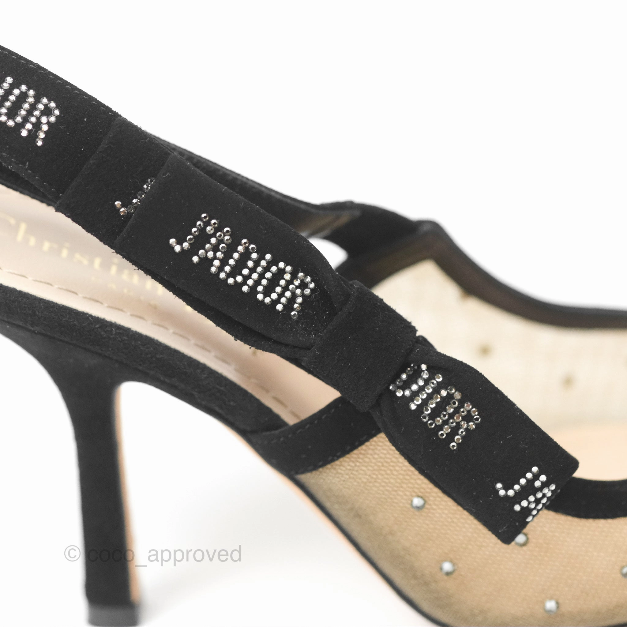 Christian Dior J'adior Polka Dot Slingback Pumps Size 36.5