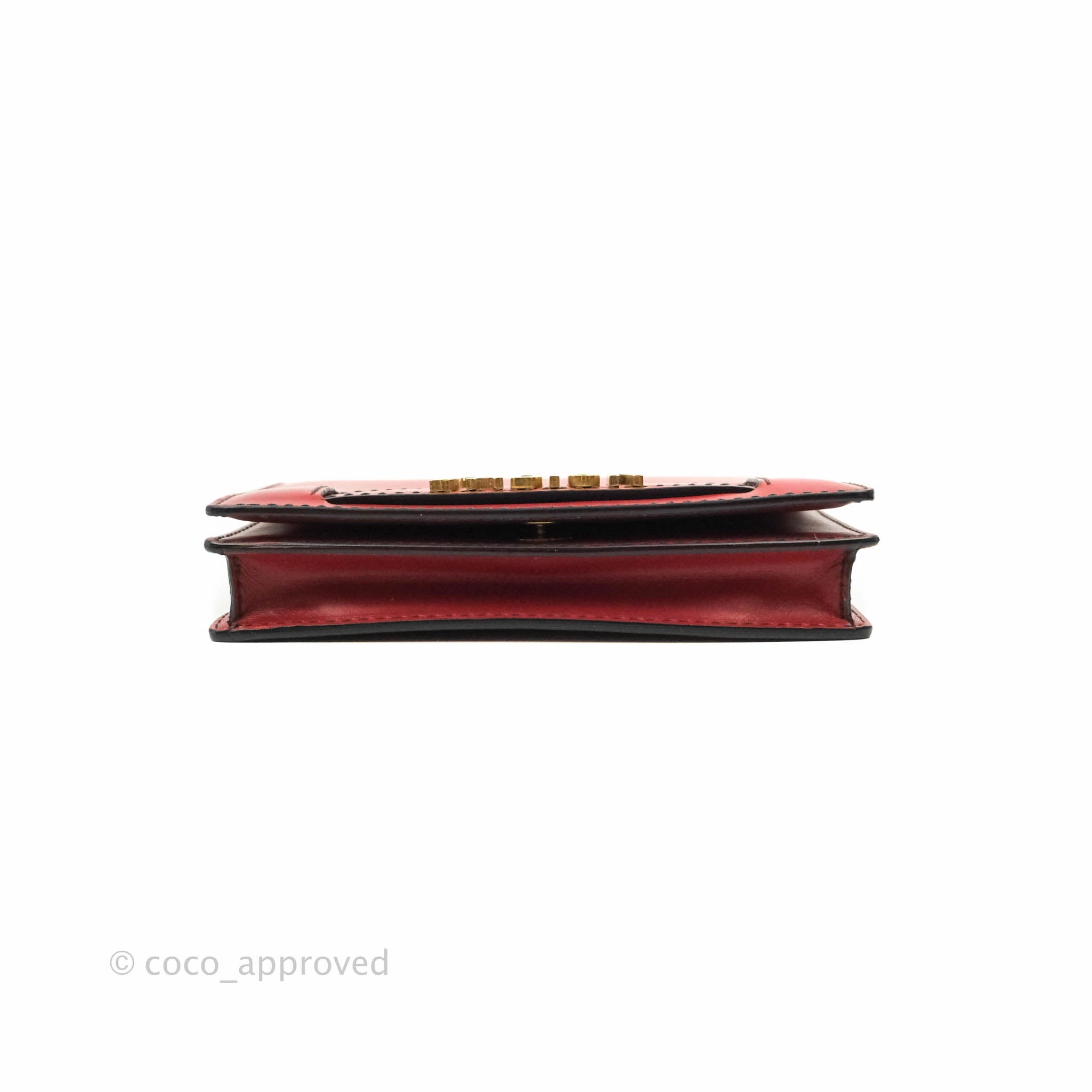 Christian Dior J'Adior Pouch with Chain Red Calfskin